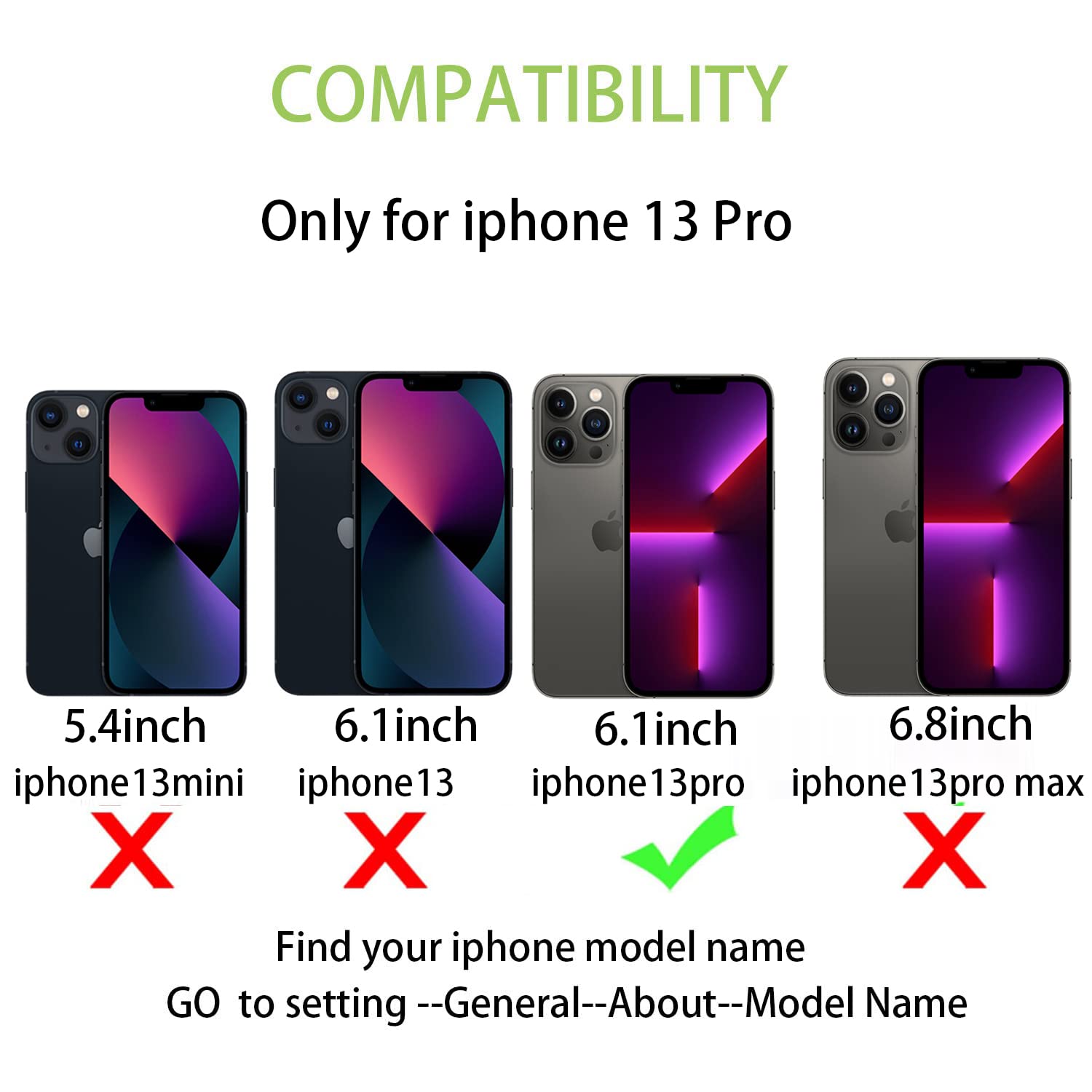 Cavor For Iphone 13 Pro Case With Card Holder,Iphone 13 Pro Wallet Case For Women Men,Phone Case Iphone 13 Pro Case With Stand &