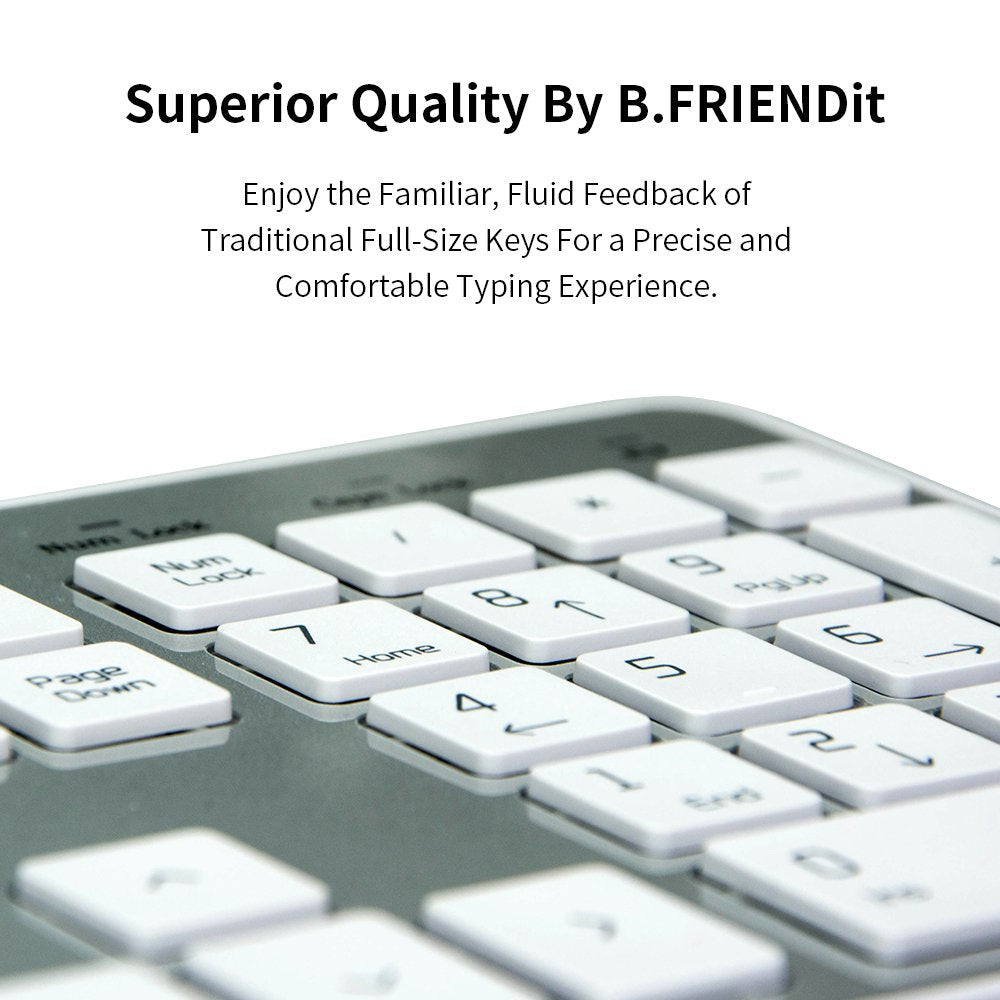 B.Friendit Wired Usb Keyboard, Comfortable Quiet Chocolate Keys, Durable Ultra Slim Wired Computer Keyboard, Qwerty Layout For P