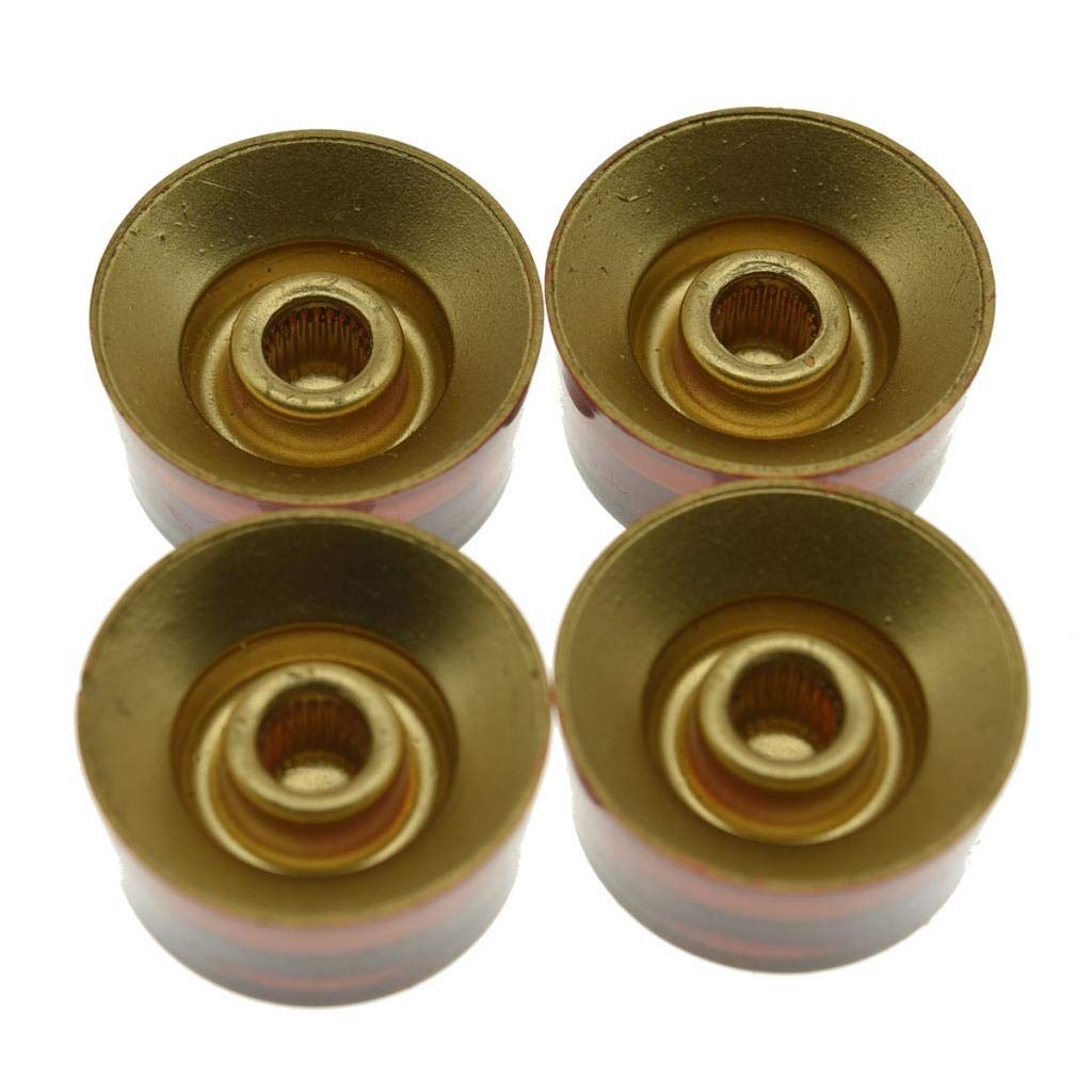 Dopro 4Pcs Usa(Imperial) Lp Guitar Speed Dial Knobs 24 Fine Splines Control Knobs For Usa Les Paul/Cts Pots Amber