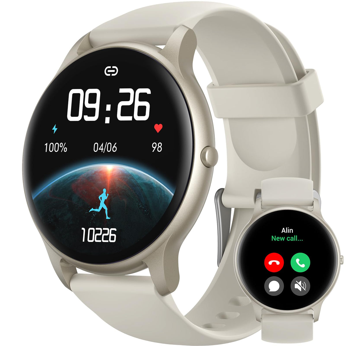 Parsonver Smart Watch(Answer/Make Calls), Smartwatch For Women Men, 100+ Sport Modes/Heart Rate/Blood Oxygen/Sleep Tracker, Pedo