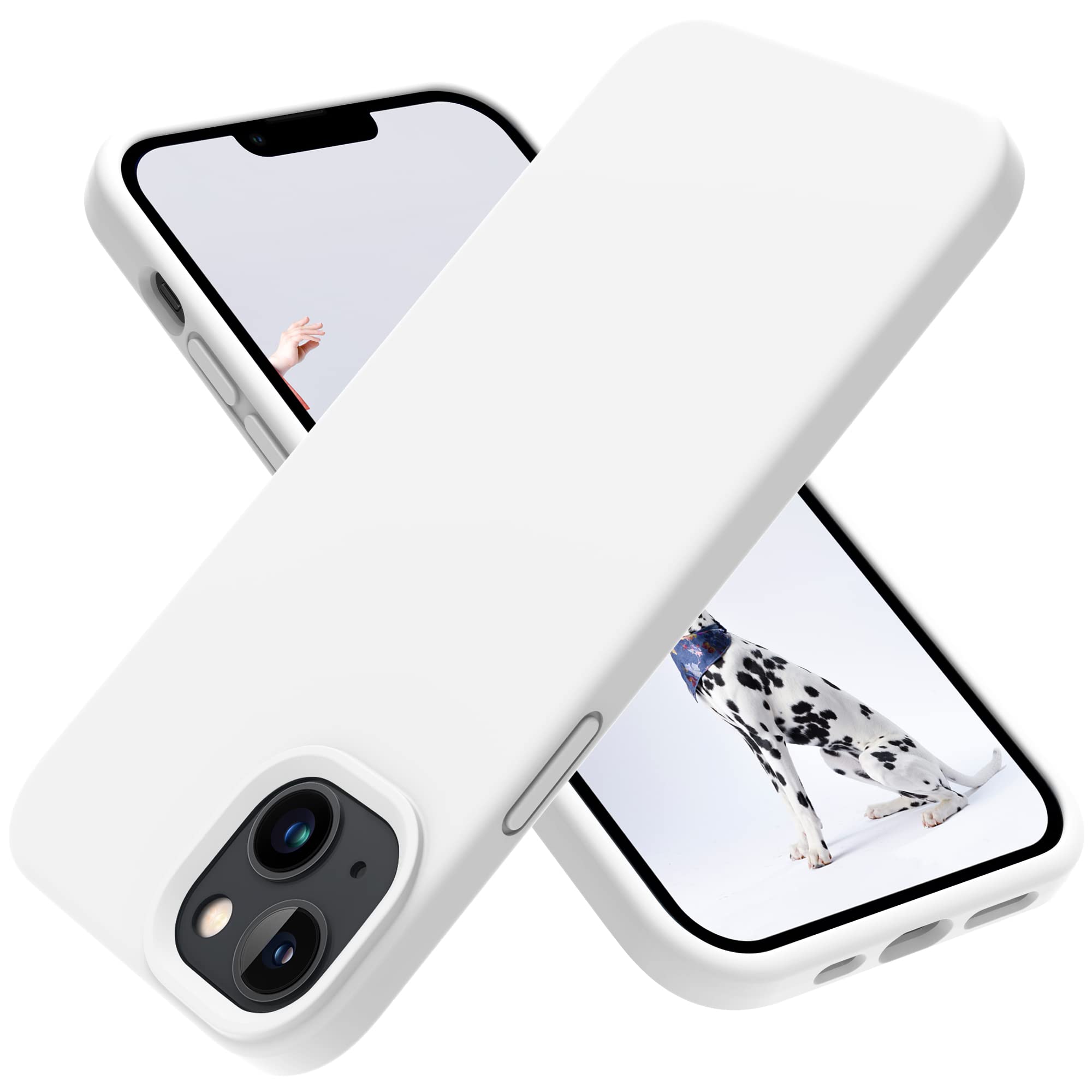 Otofly Designed For Iphone 14 Case, Silicone Shockproof Slim Thin Phone Case For Iphone 14 6.1 Inch (White)