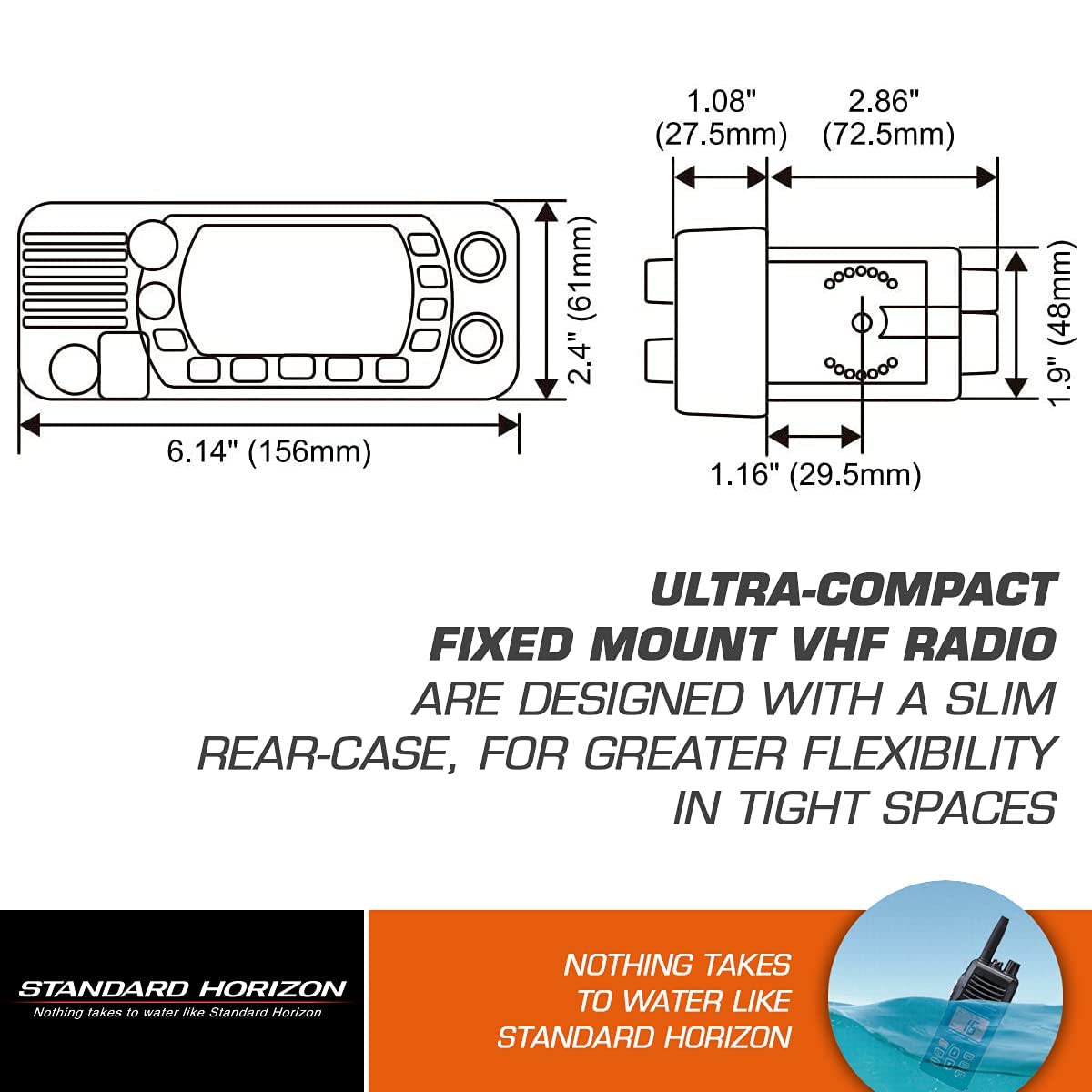 Standard Horizon Gx1400Gb Vhf,Black,Small