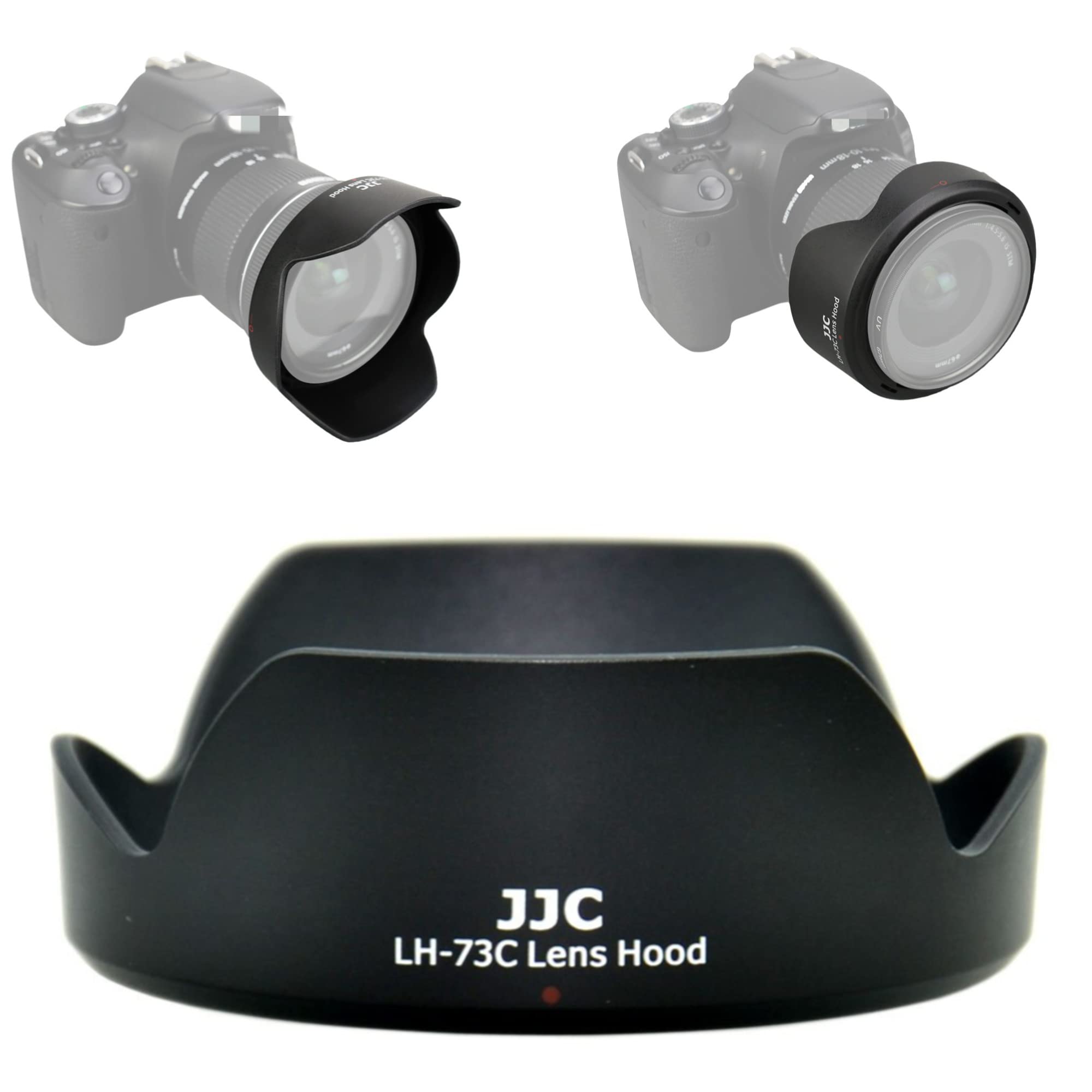 Jjc Reversible Lens Hood Shade Protector For Canon Ef S 10 18Mm F/4.5 5.6 Is Stm Lens On Camera Rebel T7I T8I T7 T6S T6I T5I T5