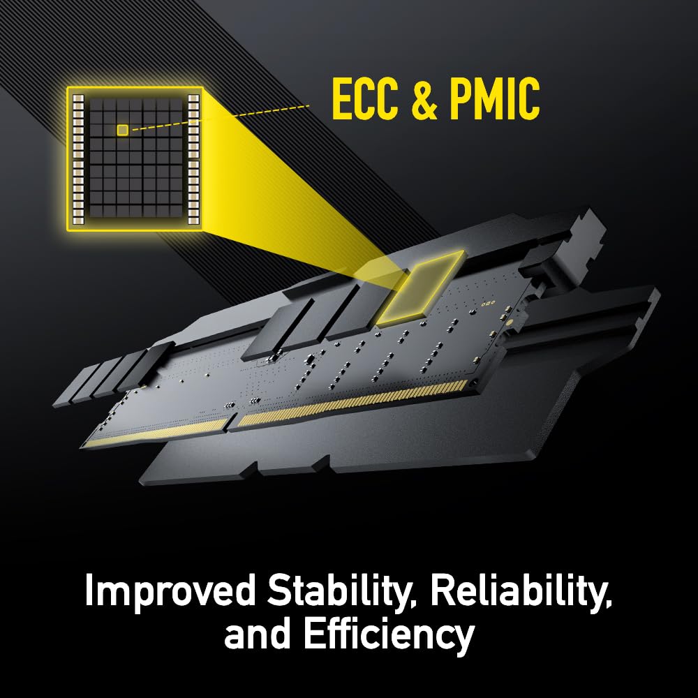 Lexar 32Gb (2X16Gb) Thor Oc Ddr5 Ram 6000Mt/S Cl32 1.35V Desktop Memory With Heatsink, Amd Expo And Intel Xmp 3.0, Black (Ld5U16