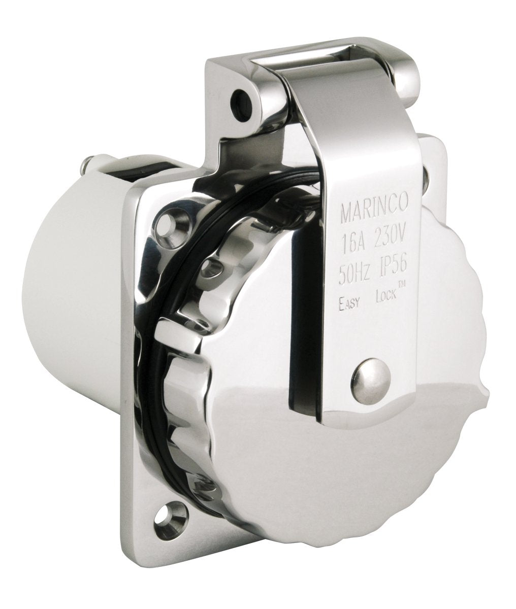 Marinco 303Ssel Bxpk Inlet, 16A 230V, Stainless Steel