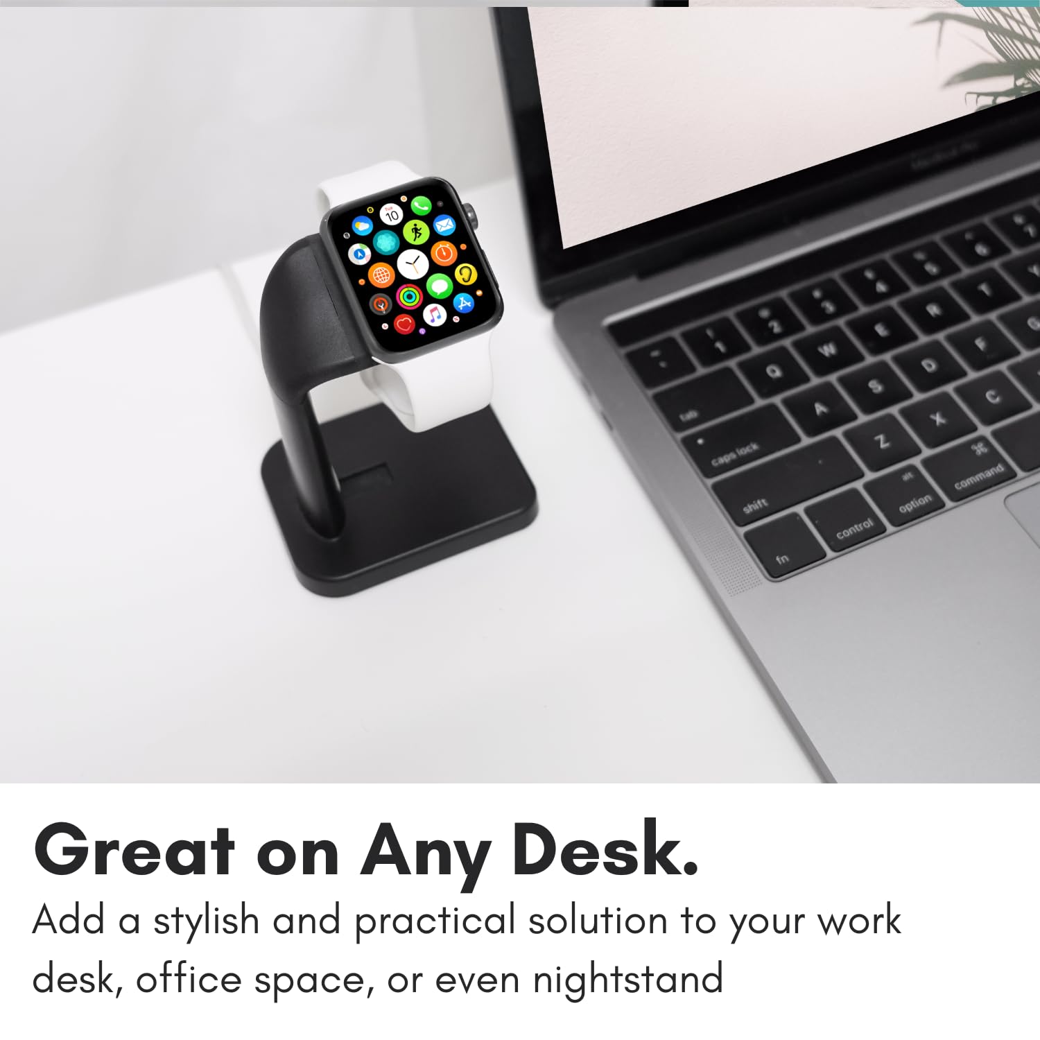 Macally Apple Watch Charger Stand For Series Ultra, 10, 9, 8, 7, 6, 5, 4, 3, 2, 1, Se (44Mm, 42Mm, 40Mm, 38Mm) - Iwatch Applewat