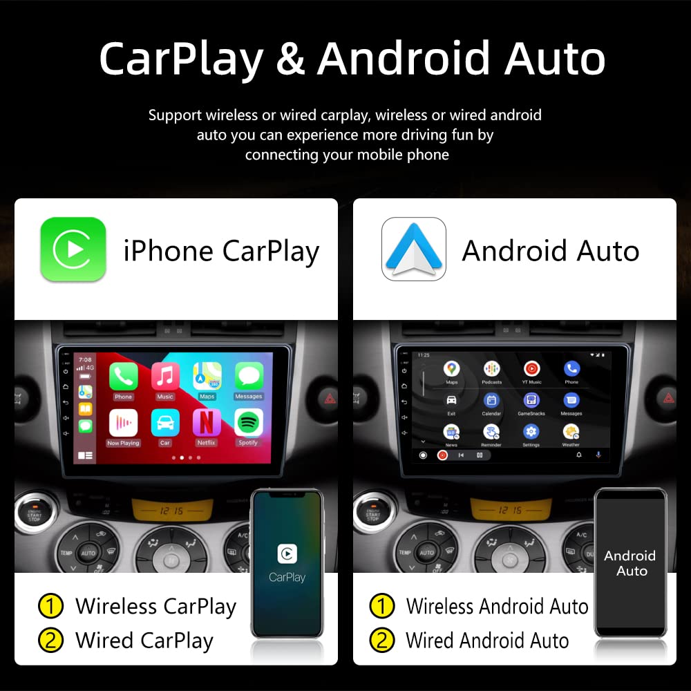 Car Radio For Toyota Rav4 2005 2013, 9 Inch Ips Android 11 Touch Screen Car Stereo With Apple Carplay And Android Auto, Support