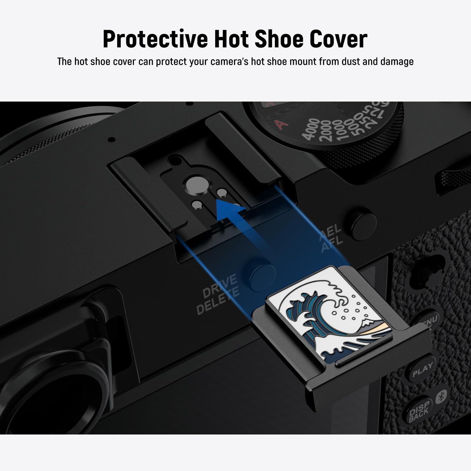 Neewer X100V X100Vi Hot Shoe Cover & Shutter Button Cap Set, Cold Shoe Cover With Shutter Release Button, Photography Accessorie