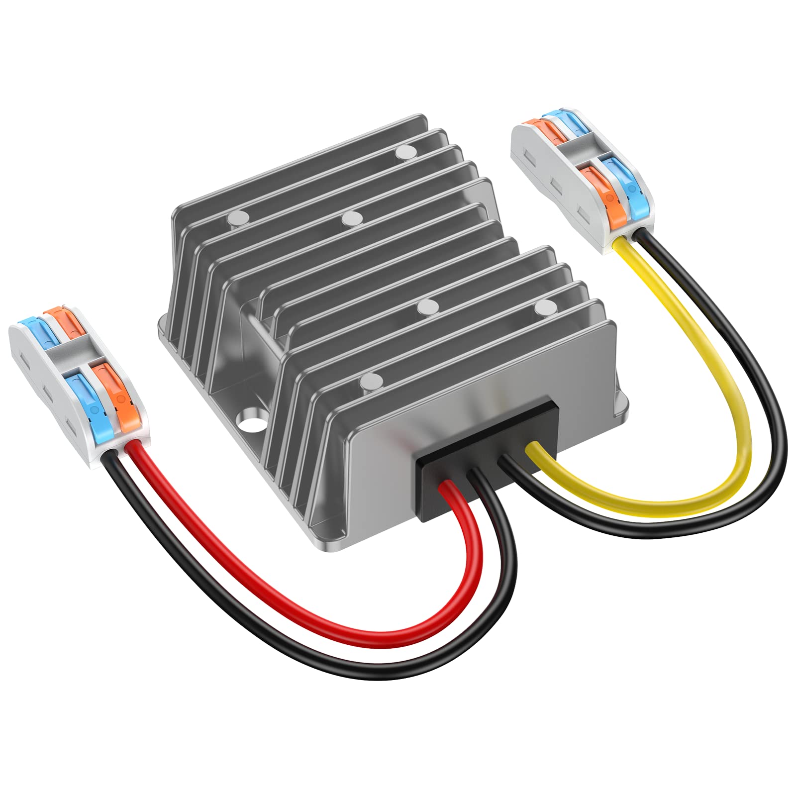 24V To 12V Converter 15A 180W, 18V To 12V With Wire Terminal Block For Cart Led Light Truck Vehicle Boat Solar System