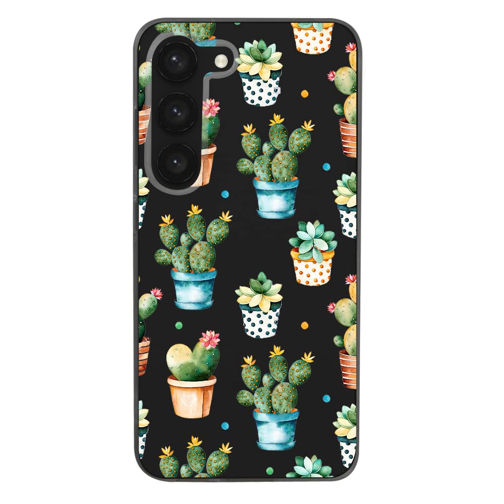 Blingy'S For Samsung Galaxy S23 Plus Case, Cute Cactus Design Fun Succulents Style Transparent Soft Tpu Protective Clear Case 6.