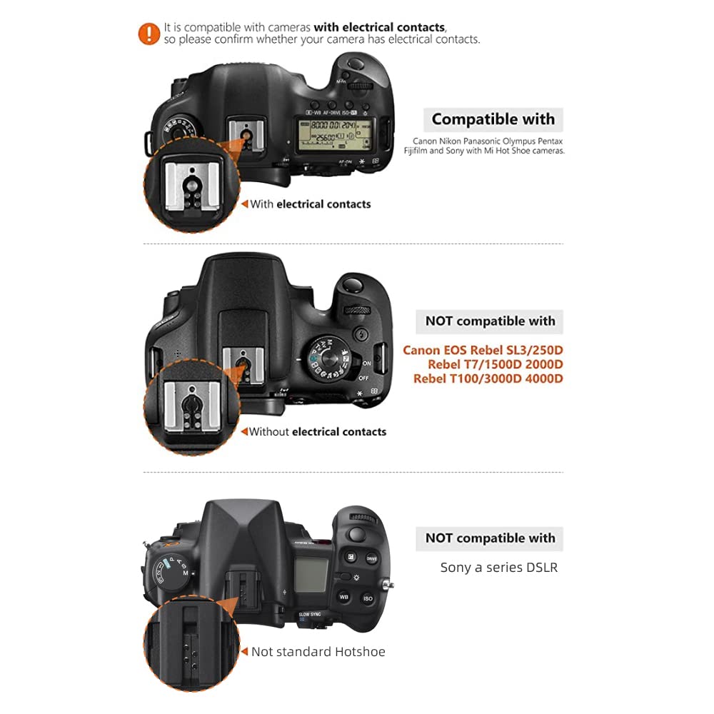 Photoolex Fk300 Camera Flash Speedlite For Canon Nikon Sony Panasonic Olympus Fujifilm Pentax Sigma Minolta Leica And Other Slr