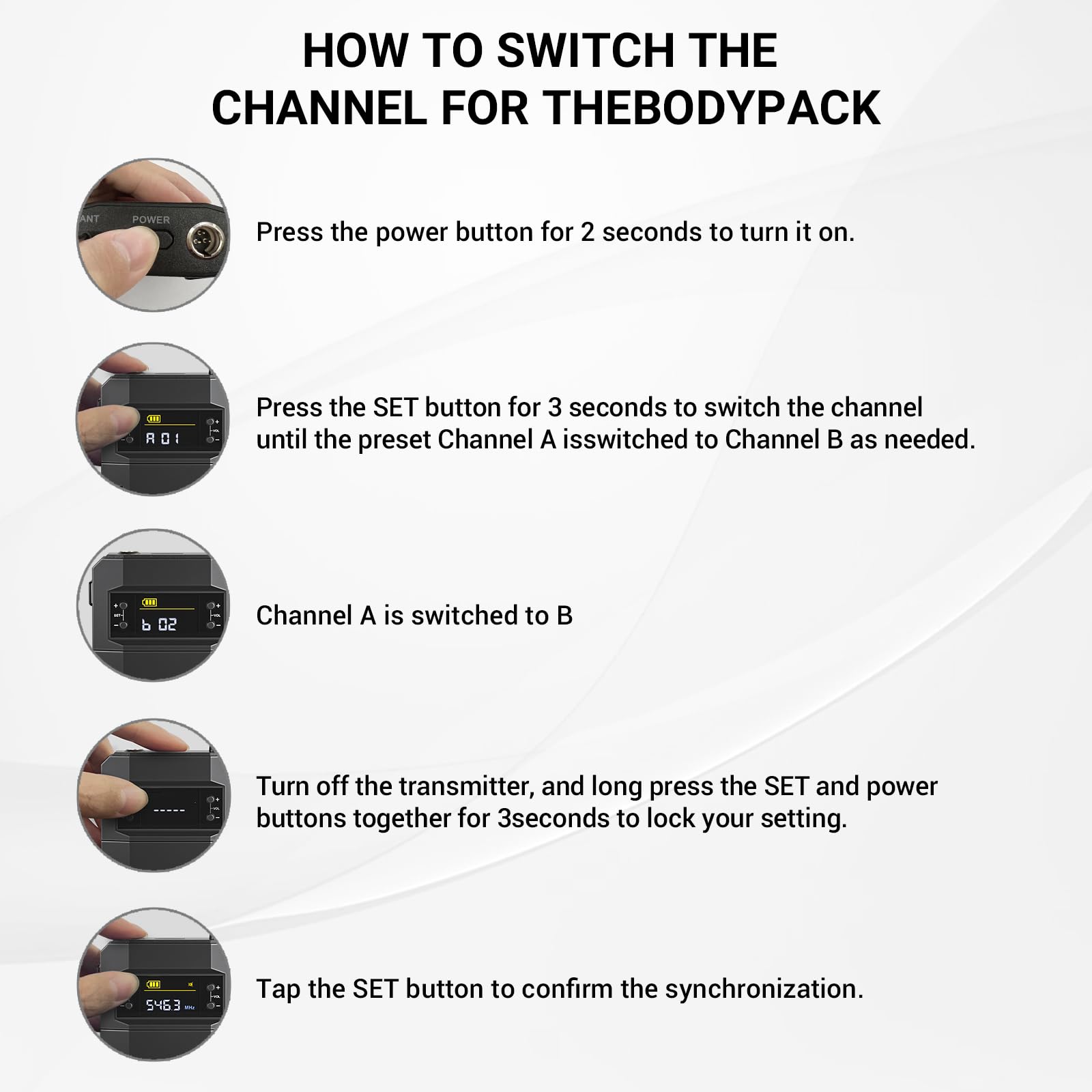 Phenyx Pro Ptu 52 Wireless Uhf Bodypack Transmitter With 3 Pin Xlr Jack & Selectable 30 Frequencies, Compatible With Ptu 52 Wire