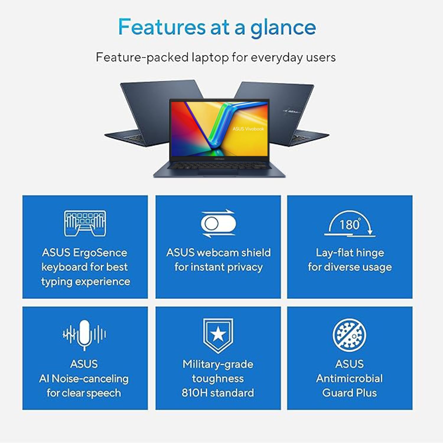 Asus Daily Vivobook Laptop, 14'' Fhd Display, Intel Core I3 1215U, 8Gb Ram, 256Gb Ssd, Wi Fi 6, Hdmi, Webcam, Touchpad, Windows