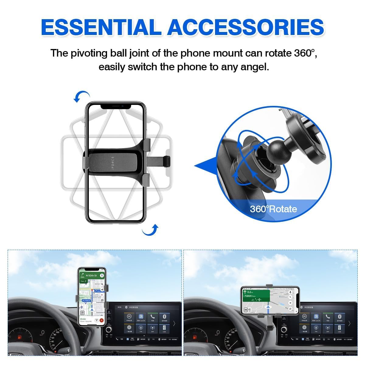 Autorder Car Phone Holder For 2022-2025 Honda Civic Accessories 7/9 Inch Touchscreen Air Vent Screen Fixed Clip Cell Phone Mount