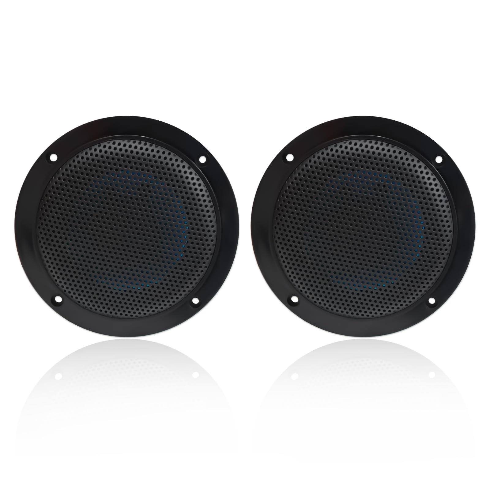 Herdio 4 Inches Waterproof Marine Ceiling Flush Wall Mount Speakers With 160 Watts Power, Handling For Kitchen Bathroom Boat Car