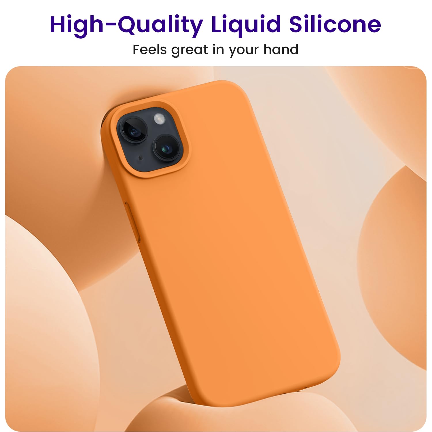 Otofly Designed For Iphone 14 Case, Silicone Shockproof Slim Thin Phone Case For Iphone 14 6.1 Inch (Orange)