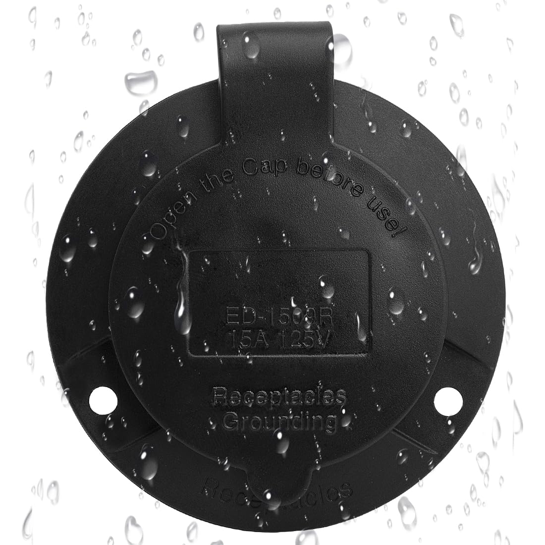 (1.6Feet) Waterproof 15Amp 125V Outdoor Power Outlet Extension Cord,Sjtw 14Awg,Nema 5 15R 15A Outlet Extension Cord