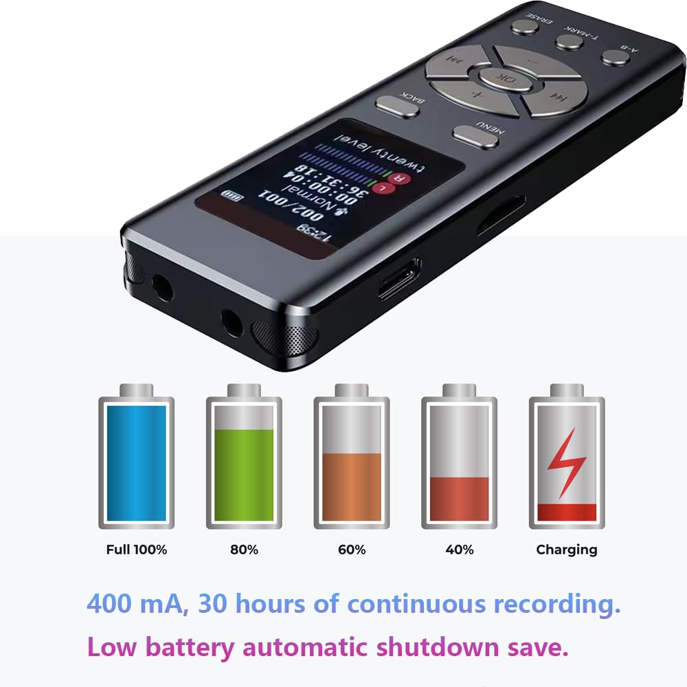 64Gb Digital Voice Recorder Mini Voice Recorder Upgraded Small Audio Recorder With Mp3&Usb For Lectures, Meetings, Interviews