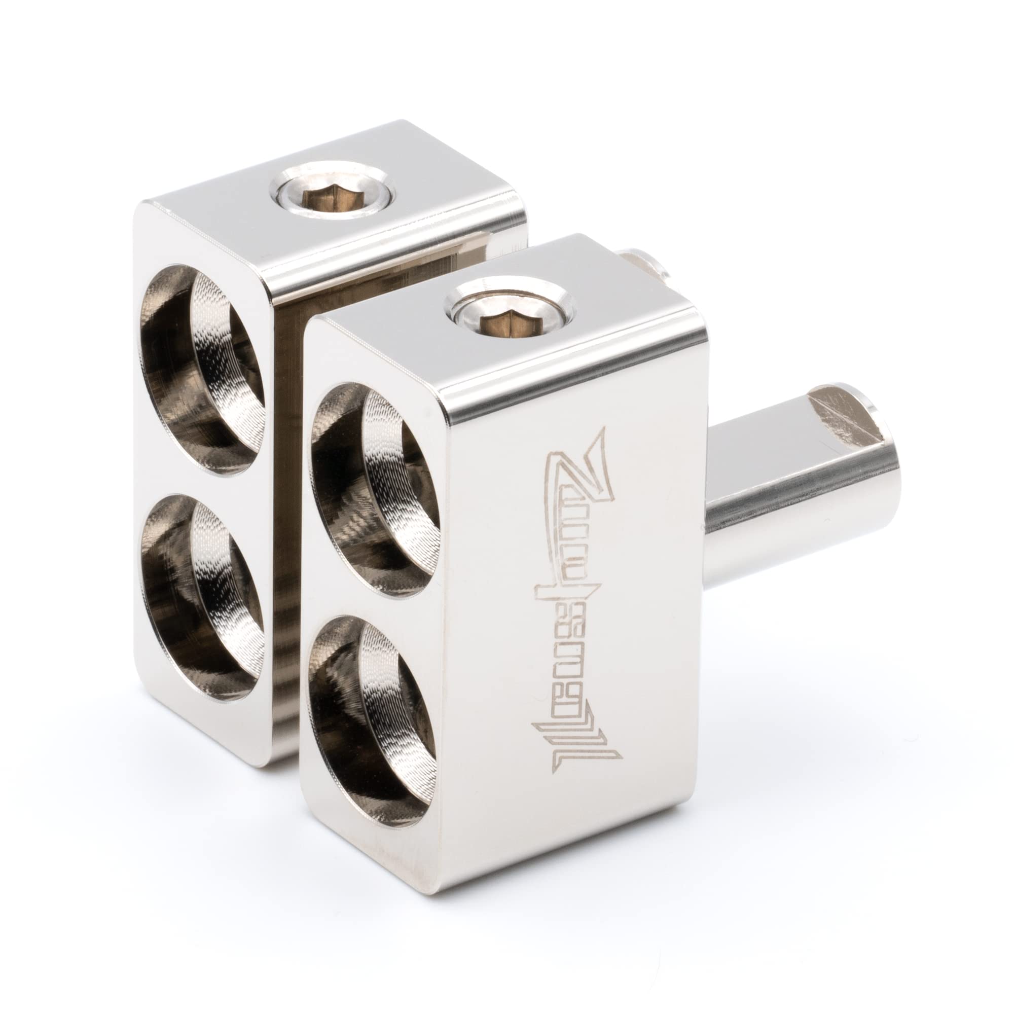 Ill Customz Dual 1/0 Awg To 1/0 Offset Amp Inputs 0 Gauge Pair