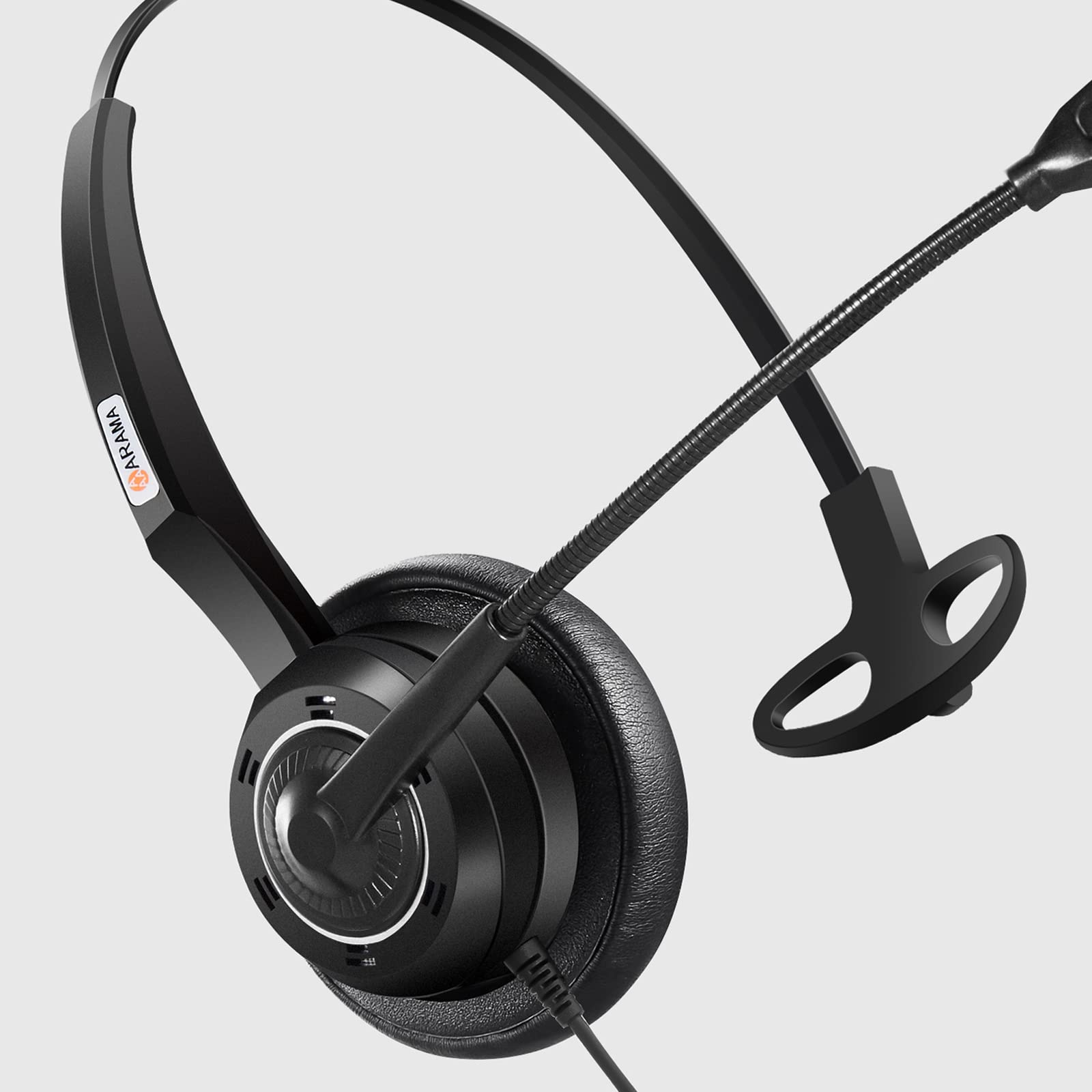 Arama Yealink Phone Headset With Microphone Noise Cancelling, Rj9 Office Telephone Headsets Compatible With Yealink T20P T21P T2