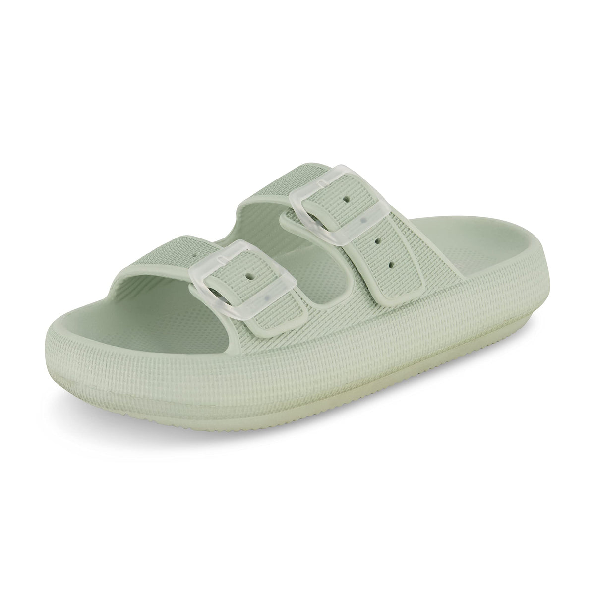 Cushionaire Womens Fame Recovery Slide With Comfort, Green 7