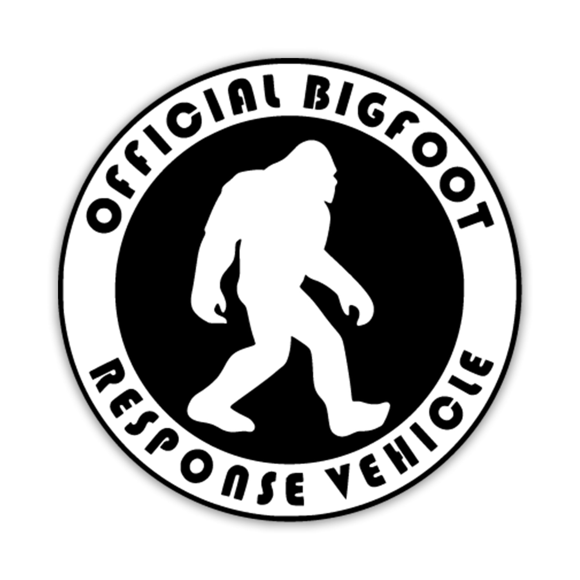 Bigfoot Response Vehicle Vinyl Decal Sticker | Cars Trucks Vans Walls Laptops Cups | White on Black Background | 5.5 inches | KC