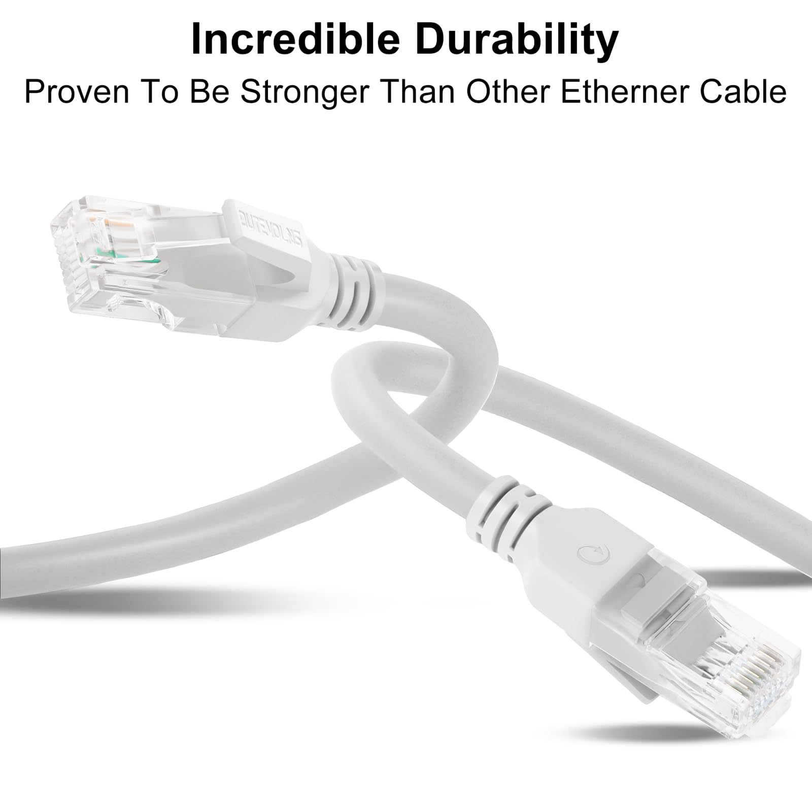 Dutevolns Ligiud Silicone Cat 6 Ethernet Cable 1.6 Feet, Ultra Flexible Cat 6A Rj45 Cable, Soft Gigabit Lan Cord For Mac, Pc, Ro
