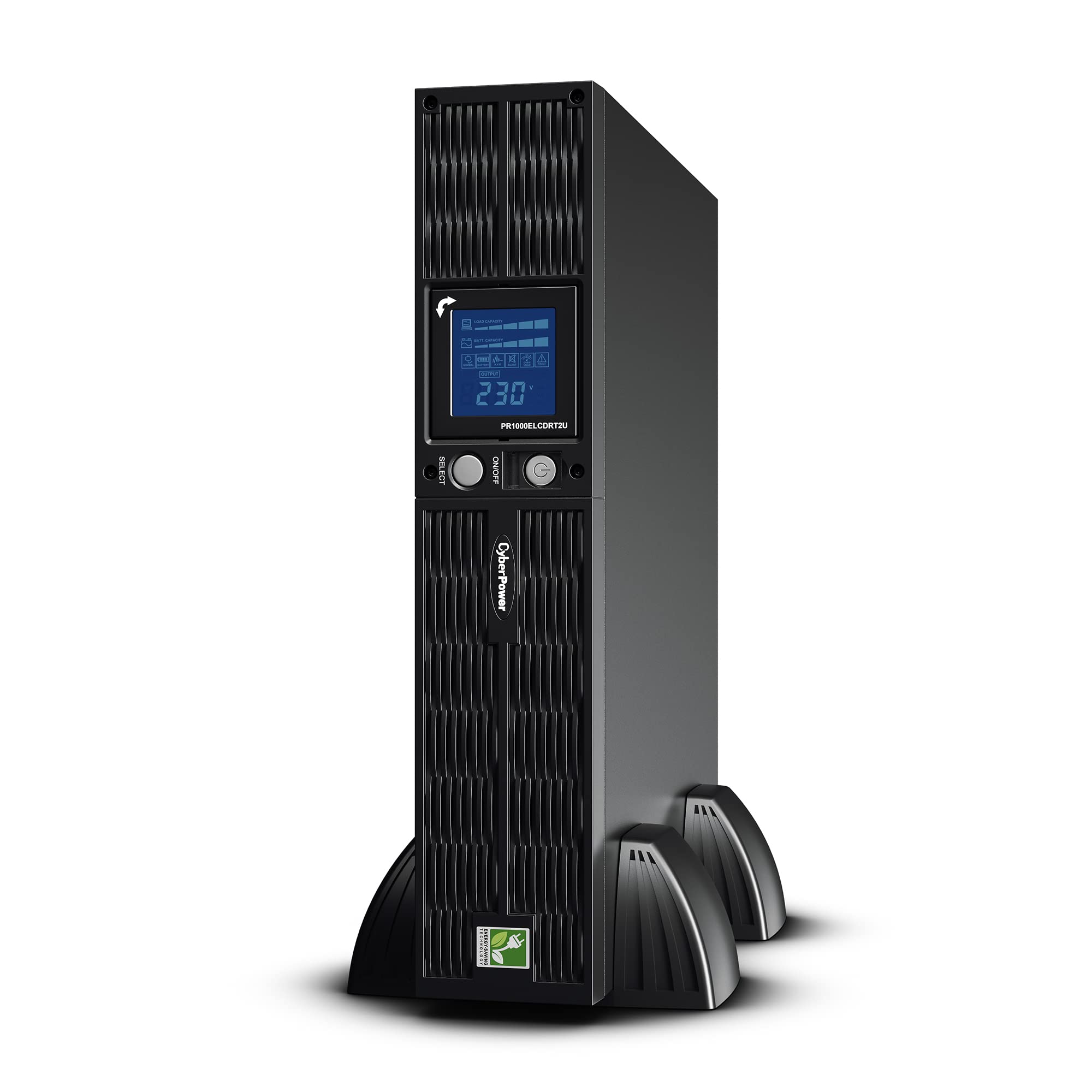 Cyberpower Pr1000Elcdrt2U High Voltage Smart App Sinewave Ups System, 1000Va/900W, 8 Outlets, Avr, 2U Rack/Tower