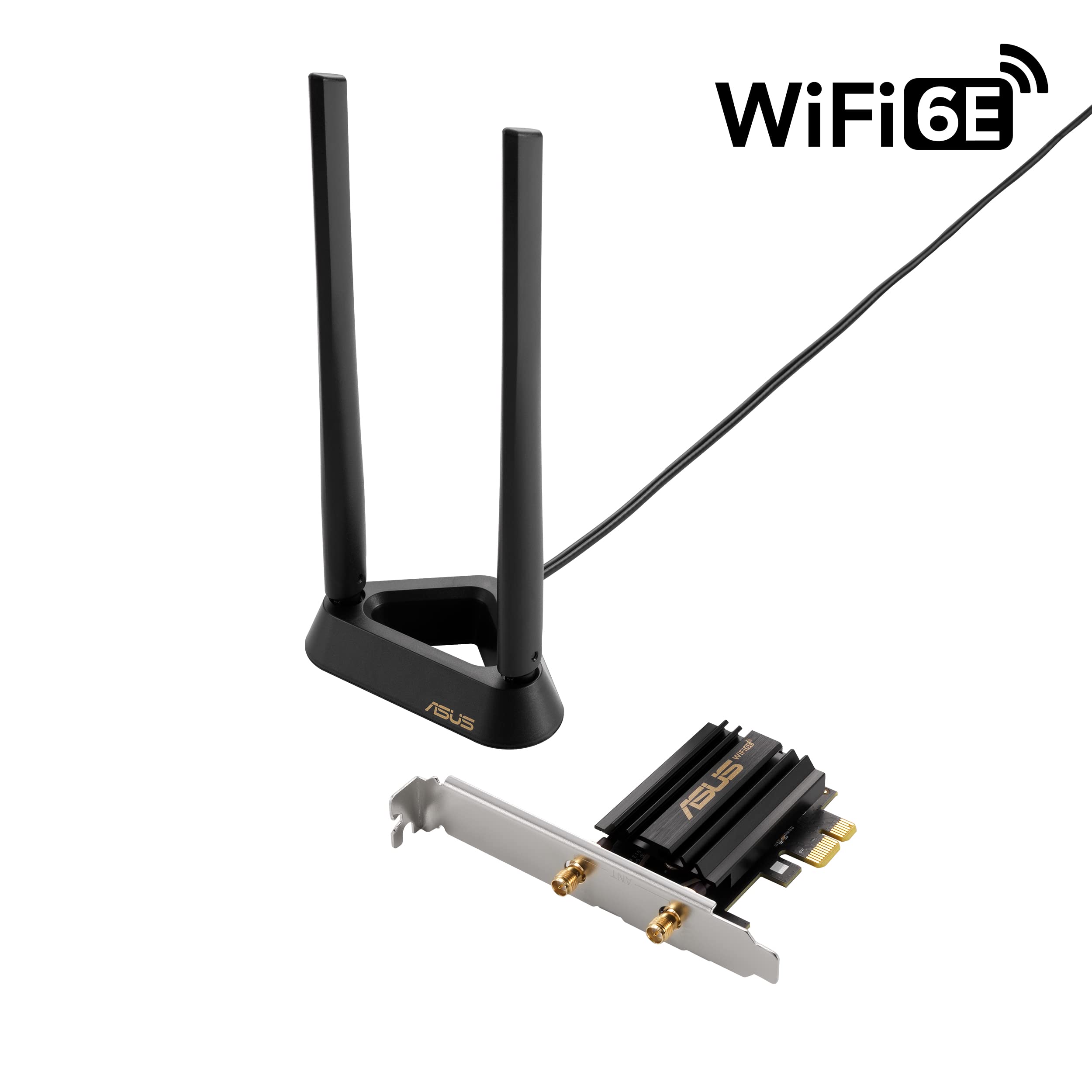 Asus Wifi 6E + Bluetooth 5.2 Pci E Expansion Card (Pce Axe58Bt)   Supports 6Ghz Band, Wpa3, 160Mhz, Wpa3 Network Security, Ofdma