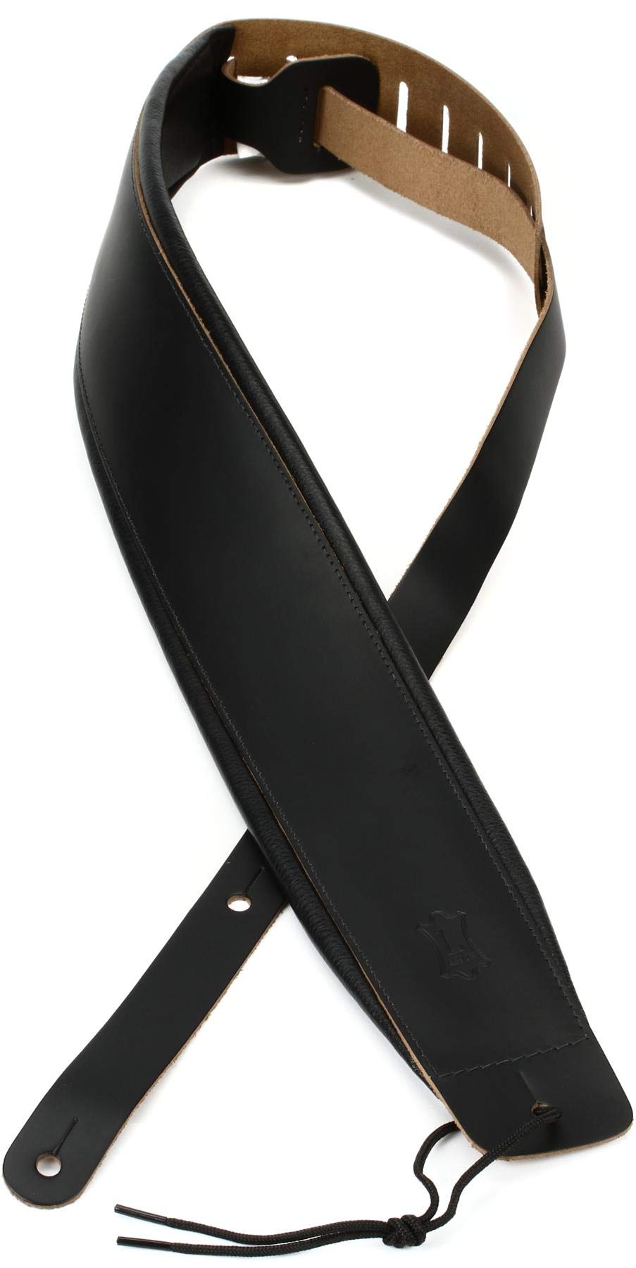 Levy'S Leathers 3'' Extra Long Genuine Leather Guitar Strap With Garment Leather Backing; Black (Dm1Pd Xl Blk)