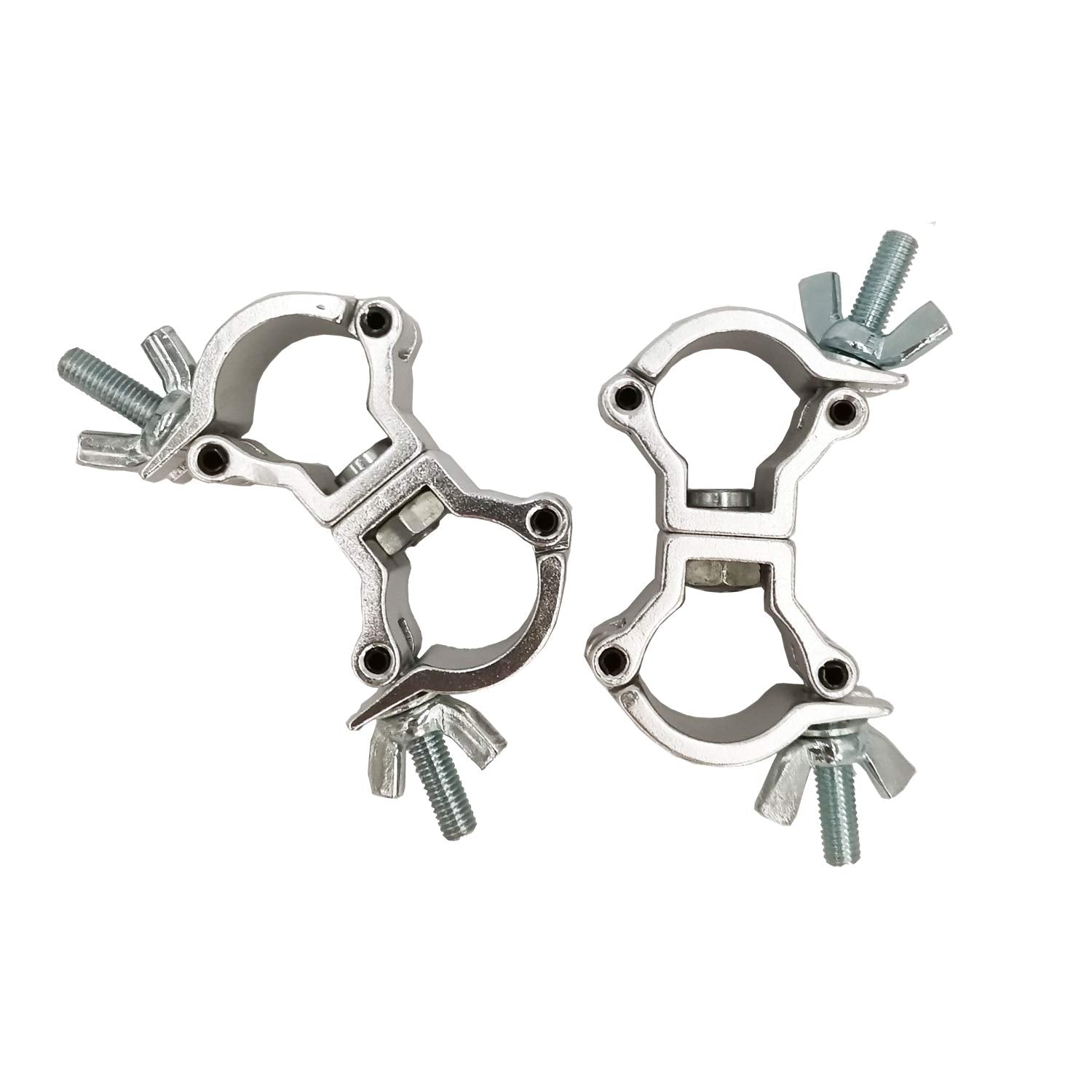 Mini Swivel Coupler Clamp 0.7 0.82 Inch Heavy Duty Aluminum Alloy 22 Lbs Clamps For 18 21Mm O Pipe Dj Lighting Truss 2 Pack