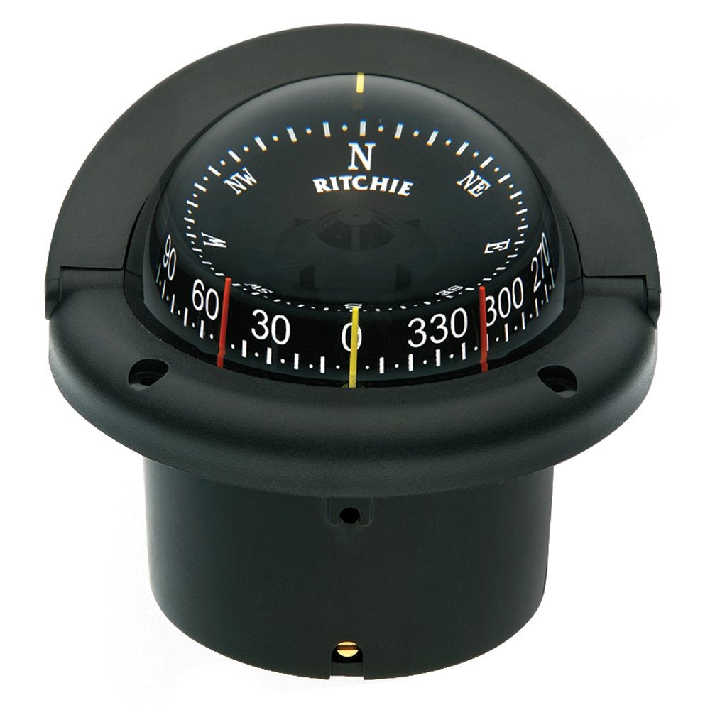 Ritchie Hf 743 Helmsman Combidial Compass   Flush Mount   Black
