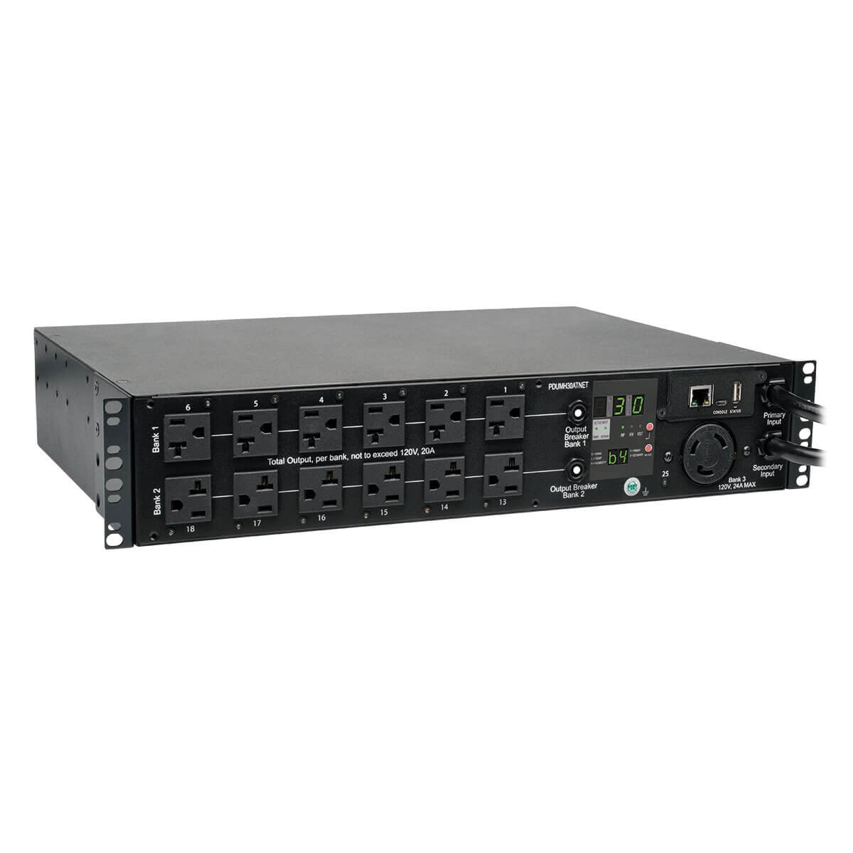 Pdu Switched Ats 120V 30A 24 5 15/20R; 1 L5 30R 2 L5 30P 2Urm