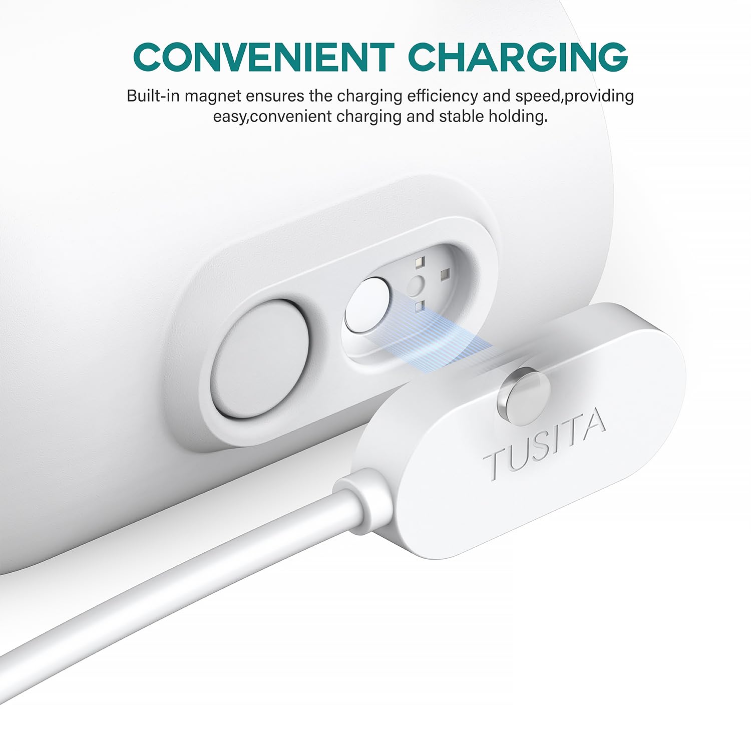 Tusita 10 Ft. Indoor Magnetic Charging Cable Compatible With Arlo Ultra 1 2, Pro 3 4 5 2K   3M, White