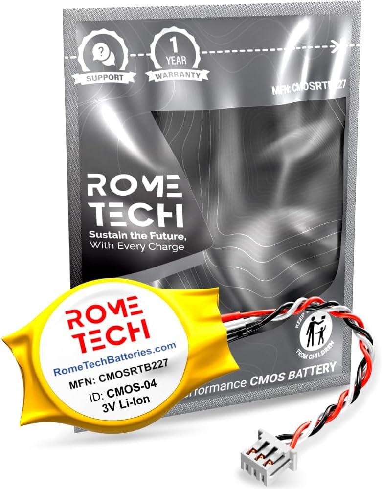 Rome Tech Cmos Battery For Dell Latitude E5400 / Dell Latitude E5410 / Latitude E6400 / Latitude E6400 Atg/Dell Latitude E6410 L