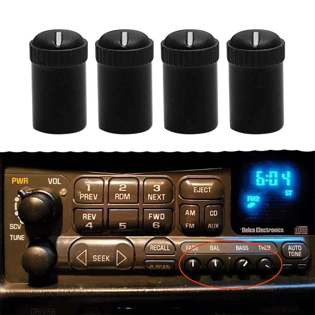 Rdbs Gm Car Equipment Stereo Radio Speaker Control Knob Replacement Set [4 Pcs] 16195412