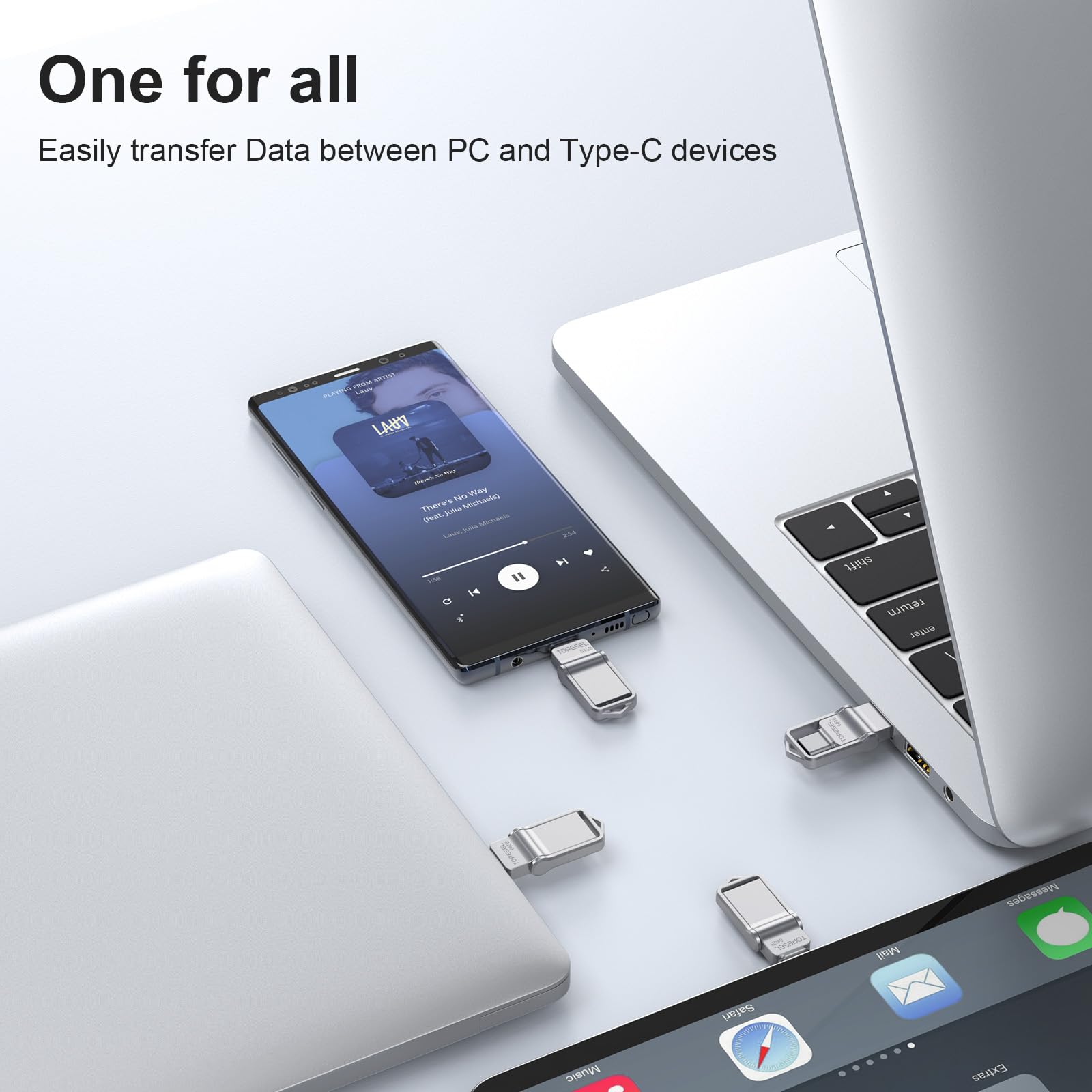 Topesel 64Gb Usb C Flash Drive Dual Usb 3.0 Flash Drive Usb A & Type C Thumb Drive Udp Tech Waterproof Type C Flash Drive Portable Usb C Otg Flash Drive For Computer Mac Smartphone Tablet