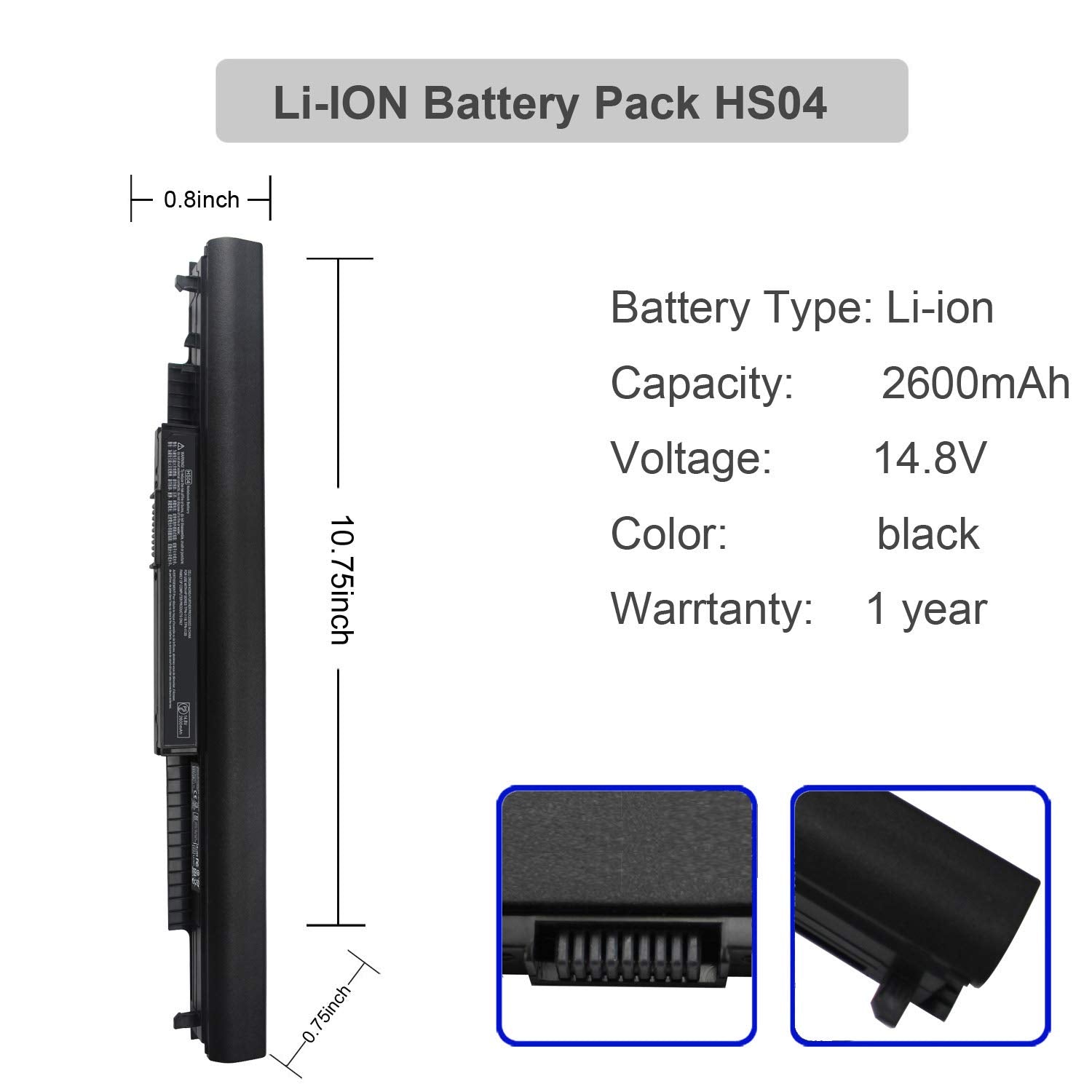 Laptop Battery Compatible With Hp 807956 001 807957 001 Hs04 Hs03 240 245 246 250 255 256 G4 G5 807612 421 807611 421 807611 131