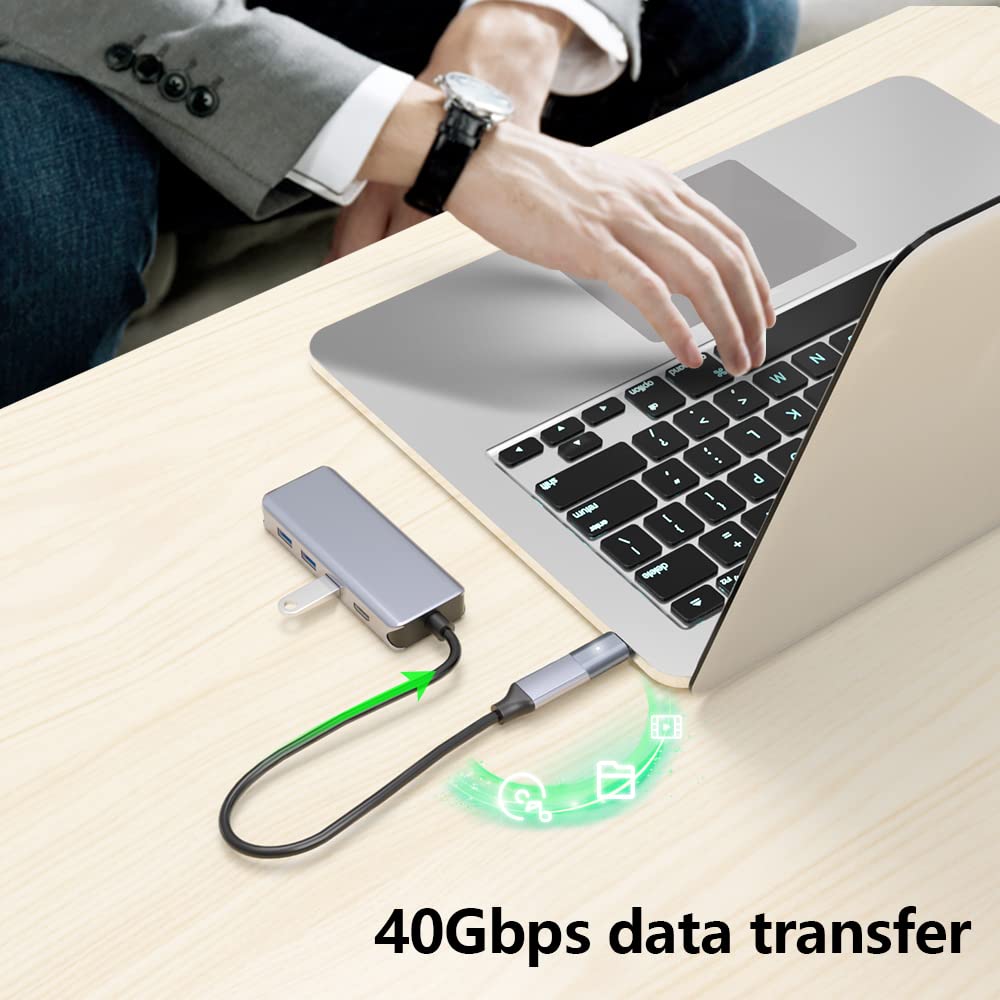 Sheeast Magnetic Usb C Adapter Straight 2 Pack Usb C Magnetic Adapter Connector 24 Pin 120W Pd Fast Charge 40Gbs 8K@60 Hz Data T