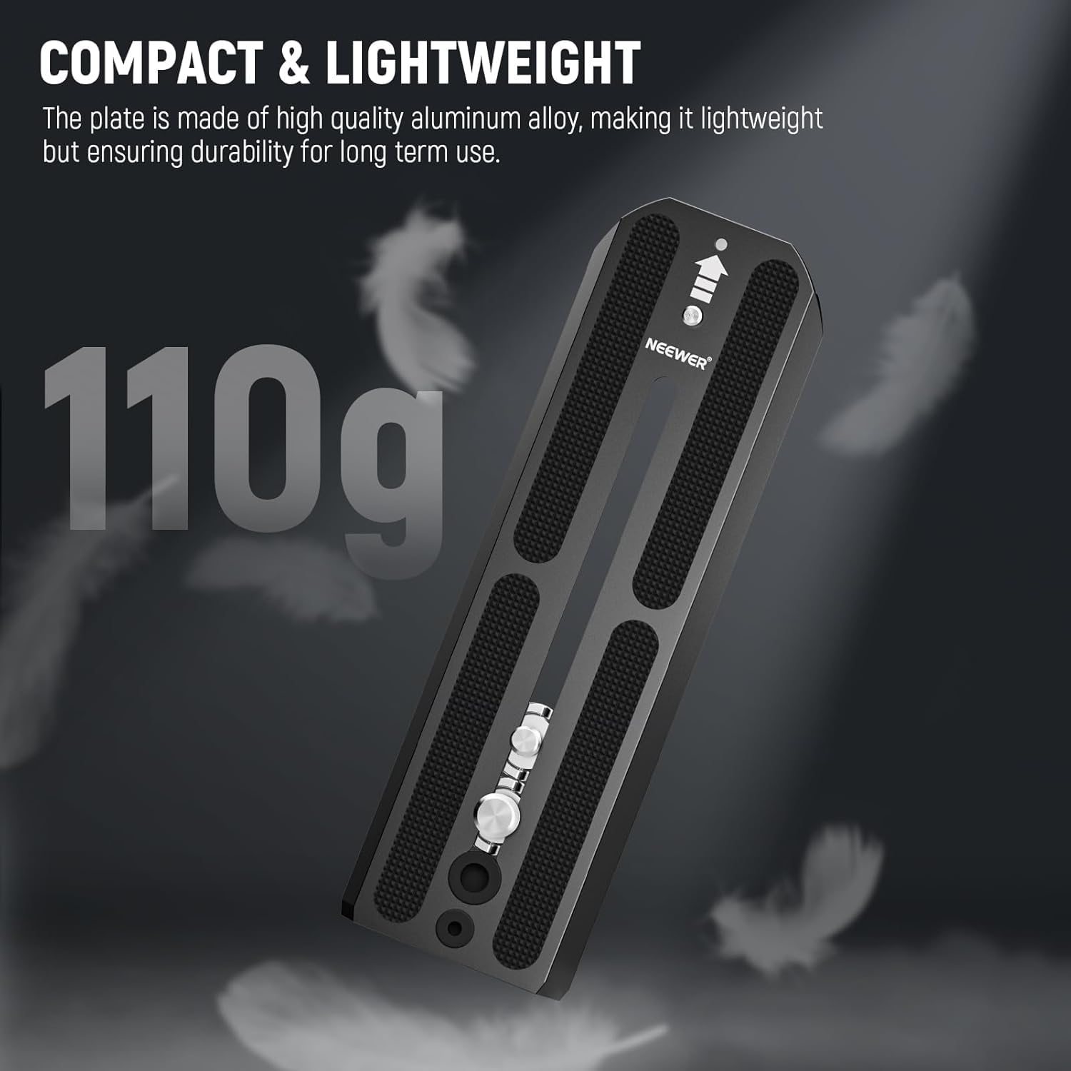 Neewer 501Pl Tripod Quick Release Plate Compatible With Mvh500Ah Mvh502Ah, 6.3''/16Cm Extended Camera Mounting Plate With 1/4''