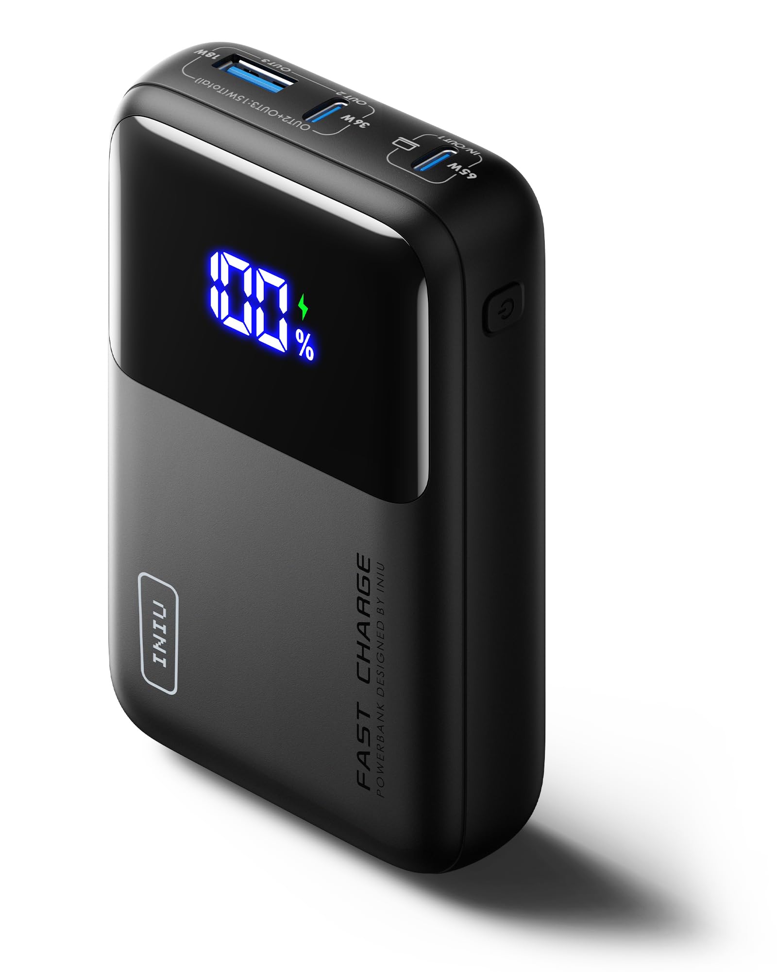 Iniu Power Bank, 20000Mah 65W Ultra Compact Usb C Laptop Portable Charger, Pd Qc Fast Charging 3 Output External Battery Pack Fo