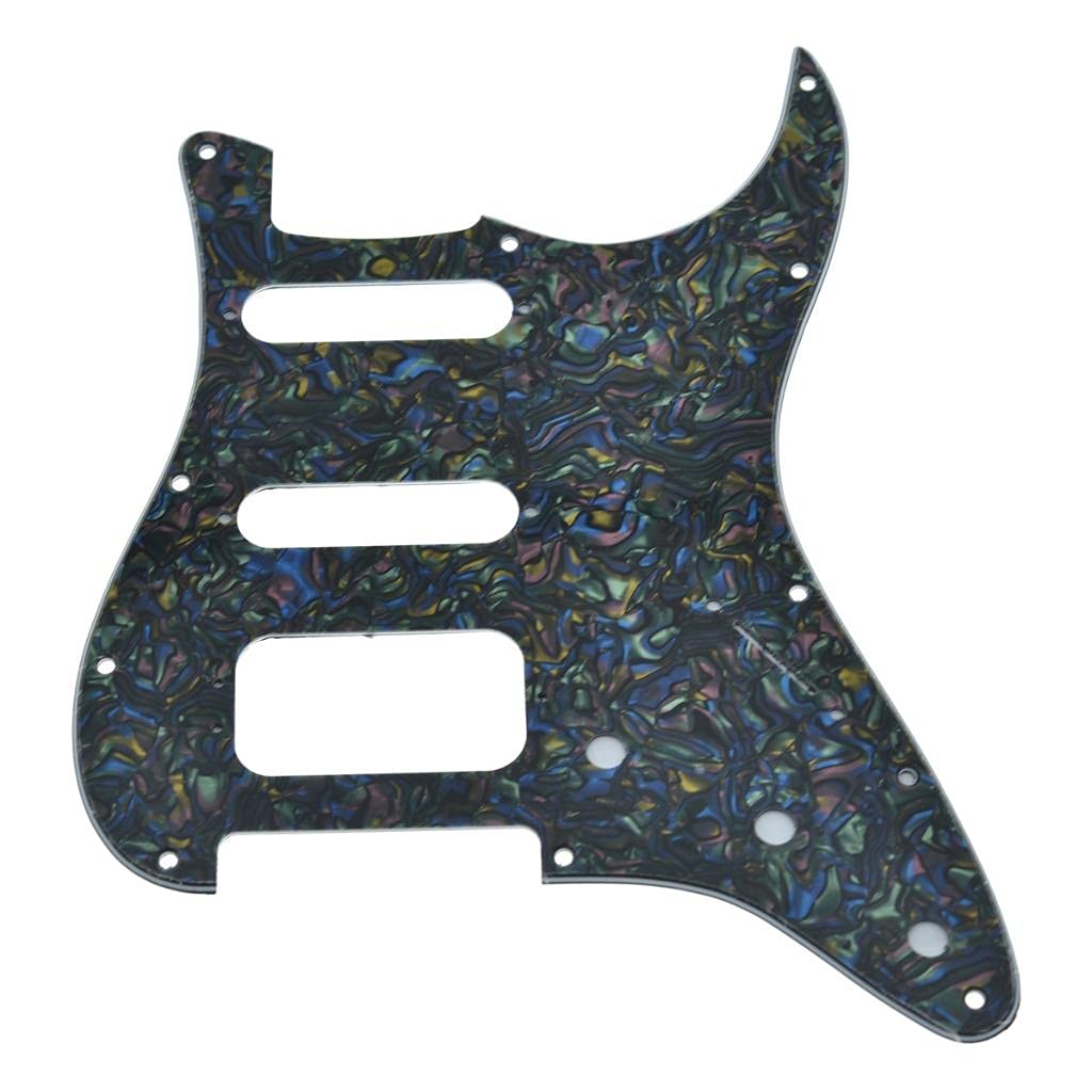 Dopro 11 Hole Strat Hss Guitar Pickguard 3 Screw Humbucking Pickup Mount For American Fd Stratocaster Abalone Pearl