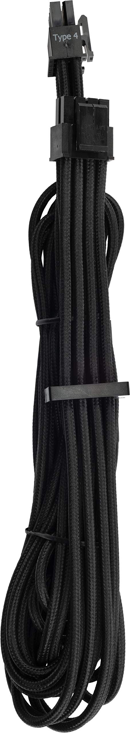 CORSAIR Premium Individually Sleeved EPS12V/ATX12V Cables  Black, 2 Yr Warranty, for Corsair PSUs
