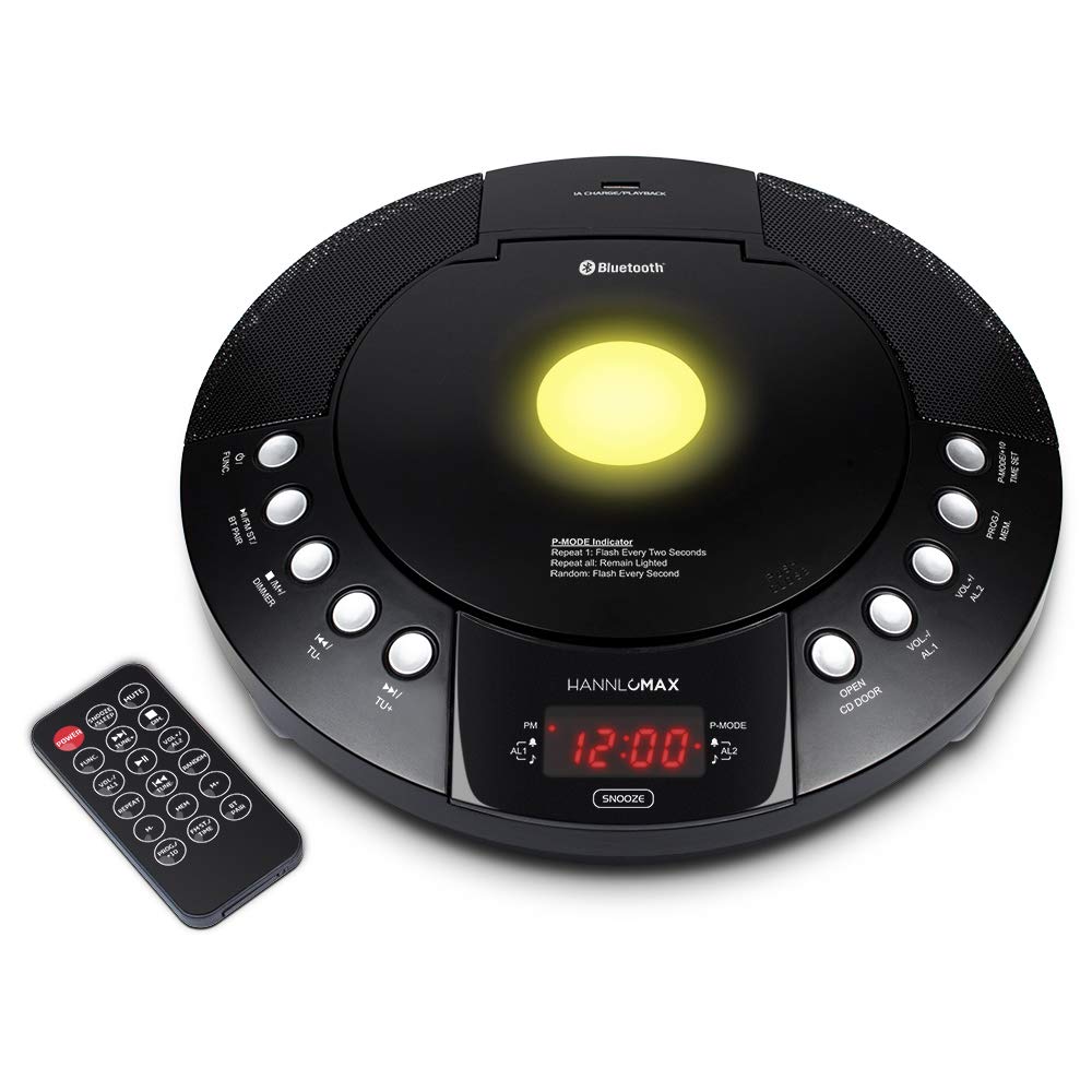 Hannlomax Hx 330Cd Cd Player, Fm Radio, Bluetooth, Alarm Clock, Red Led Display, Usb Port For Charge/Mp3 Playback, Aux In, Remot