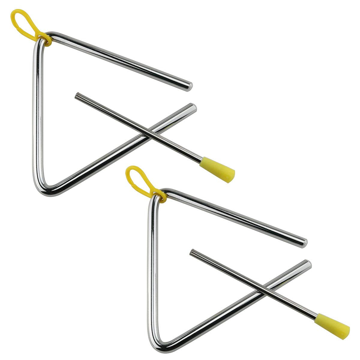 Triangle Instrument Types E-outstanding Rhythm Steel Triangle 2PCS 5 Inch Musical Steel Triangles ...