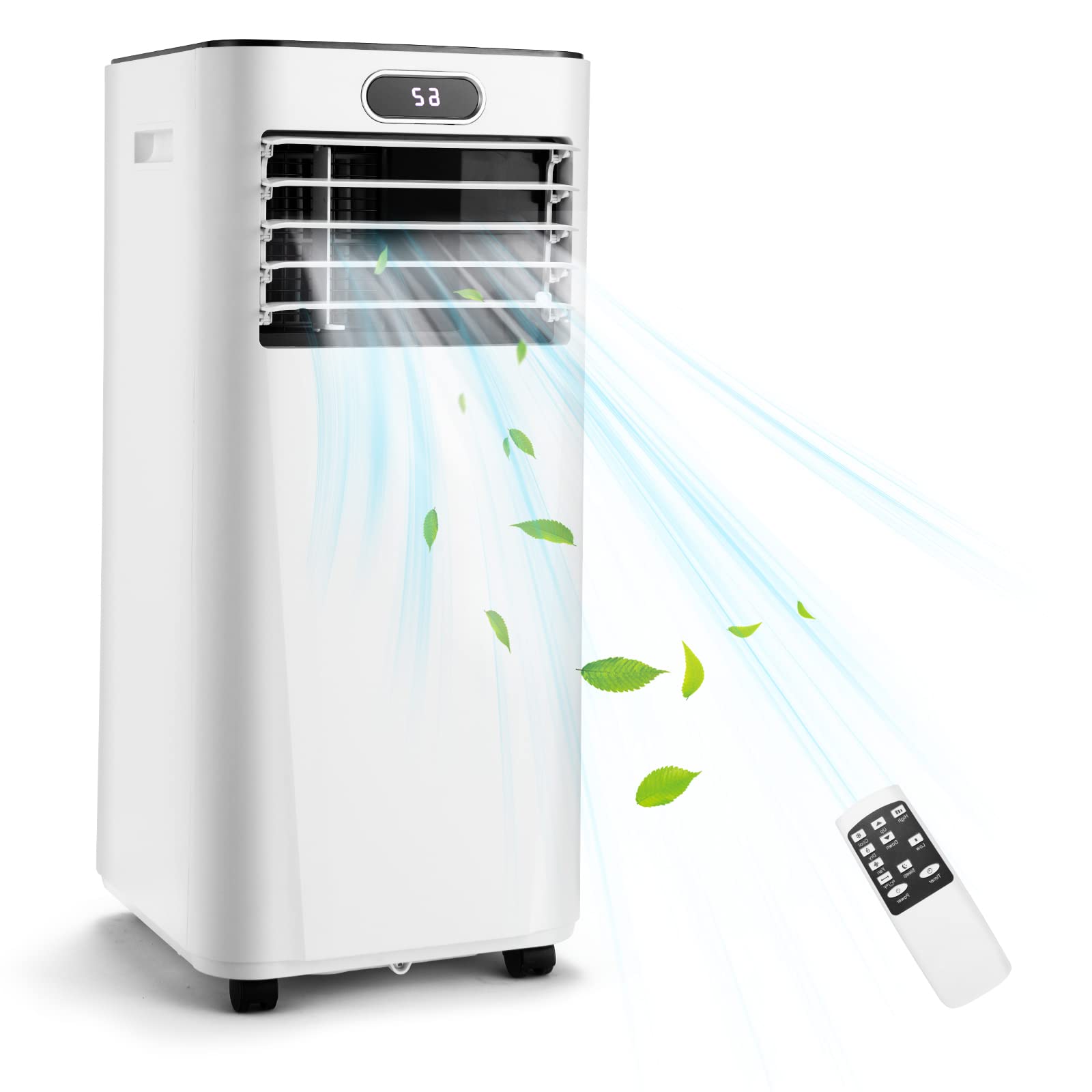 Dortala Portable Air Conditioner, 3 In 1 Air Cooler With Remote Control, Drying, Window Kit, Home Ac Cooling Unit With Mode  Spe