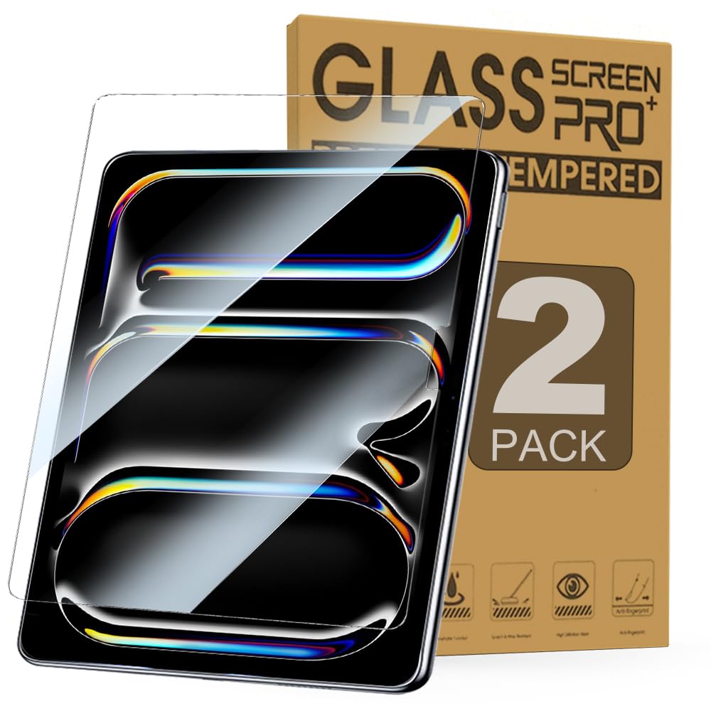 Junfire [2Packs] Anti Blue Light Screen Protector For Ipad Pro13 M4 2024, Tempered Glass Ipad Pro 13 Inch Screen Protector, 9H H