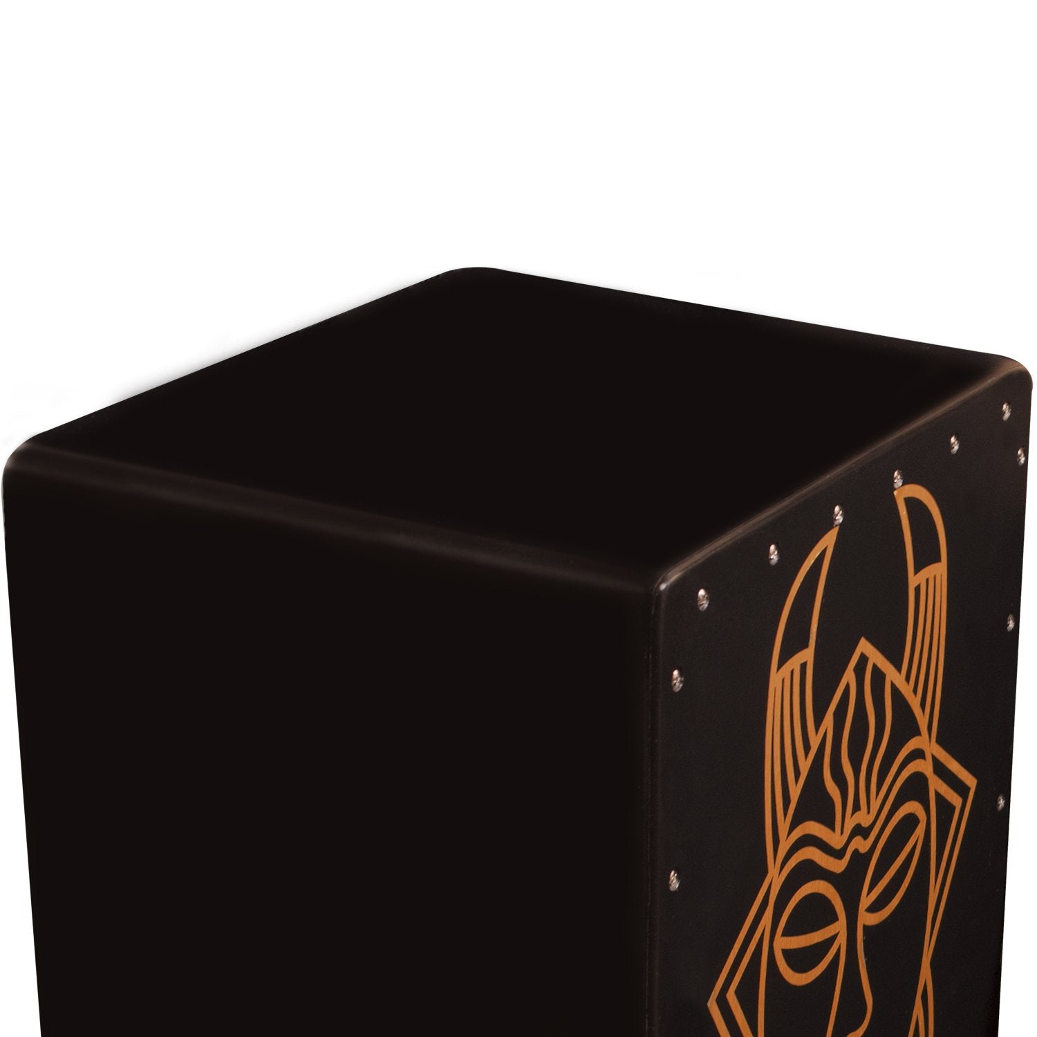 Sawtooth Harmony Series Hand Stained Spirit Design Satin Black Compact Cajon Percussion Box