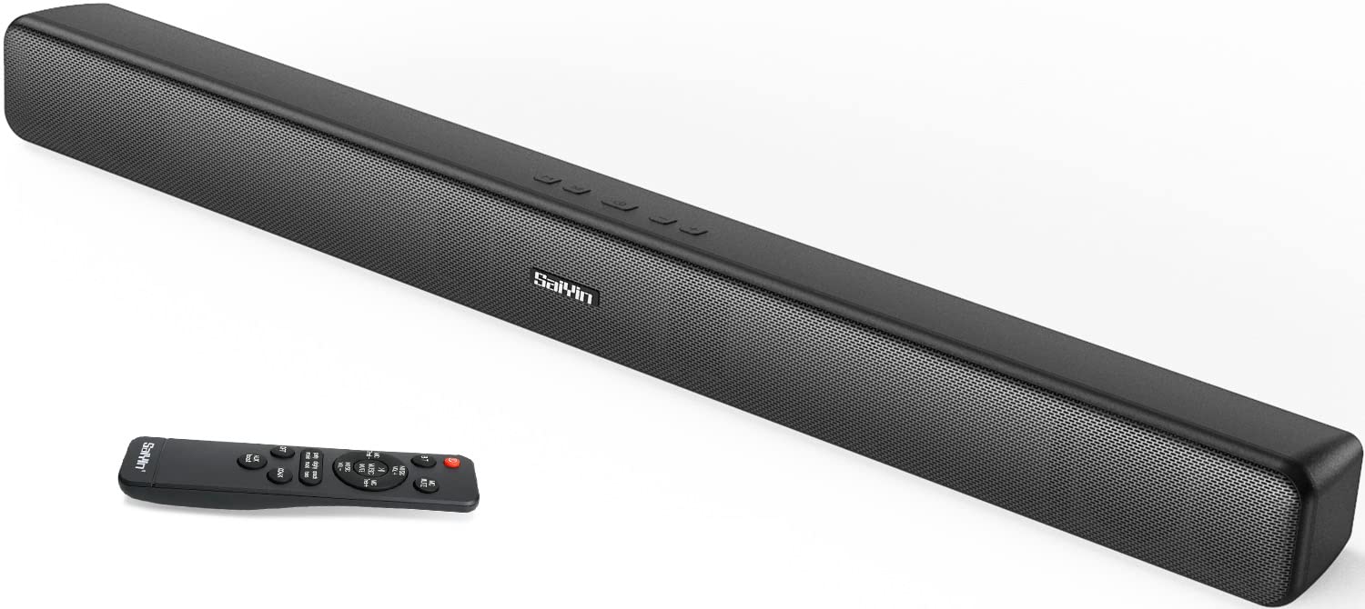 Riowois Sound Bar For Tv Deep Bass Soundbar 2.0 Ch Home Audio Surround Sound Speaker System With Wireless Bluetooth 5.0 For Pc G