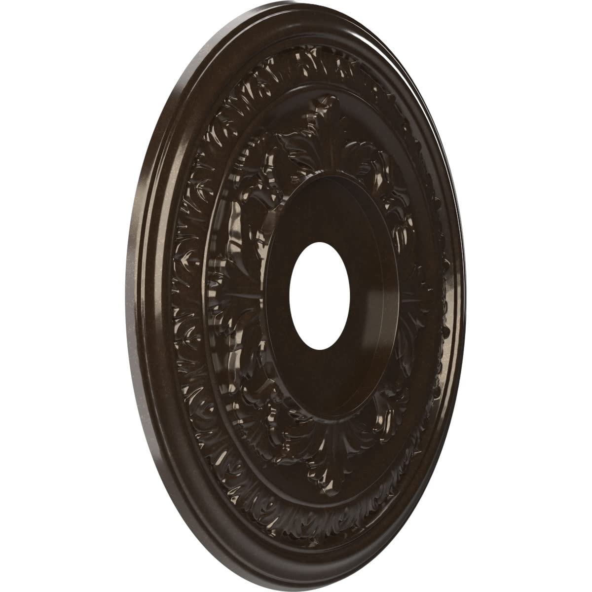 Ekena Millwork Cmp19Baeru Baltimore Thermoformed Pvc Ceiling Medallion (Fits Canopies Up To 7 3/4), 19Od X 3 1/2Id X 1P, Univers